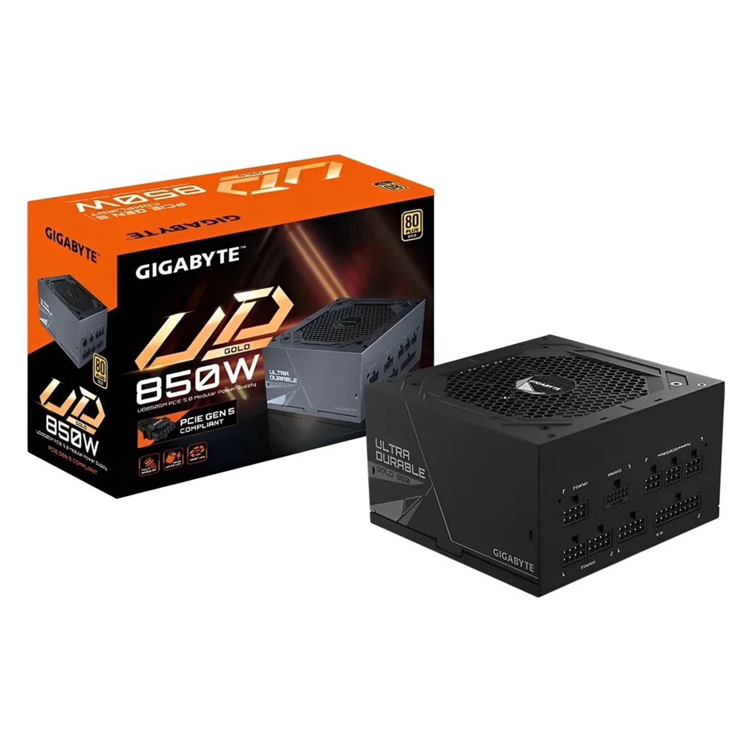 Gigabyte Fonte Gigabyte GP-UD850GM ATX 850W 80 Plus Gold PFC Ativo Full Modular Bivolt - Preto