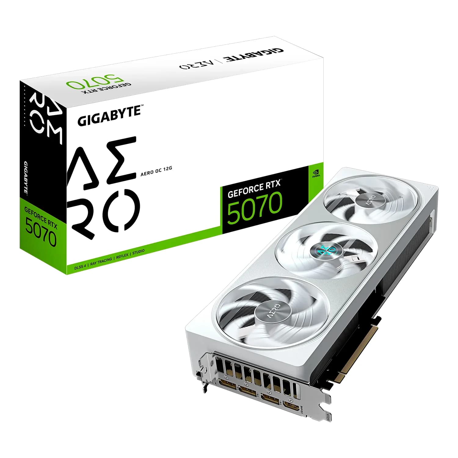 Gigabyte Placa de Vídeo Gigabyte Aero OC NVIDIA GeForce RTX-5070 12GB GDDR7 - GV-N5070AERO