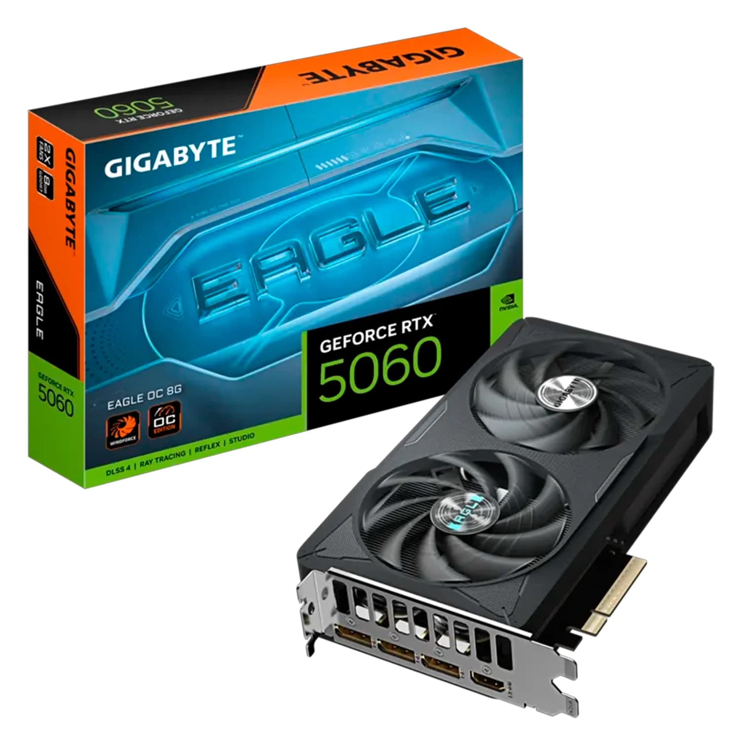 Gigabyte Placa de Vídeo Gigabyte Eagle OC NVIDIA GeForce RTX 5060 8GB GDDR7 - GV-N5060EAGLE OC-8GD