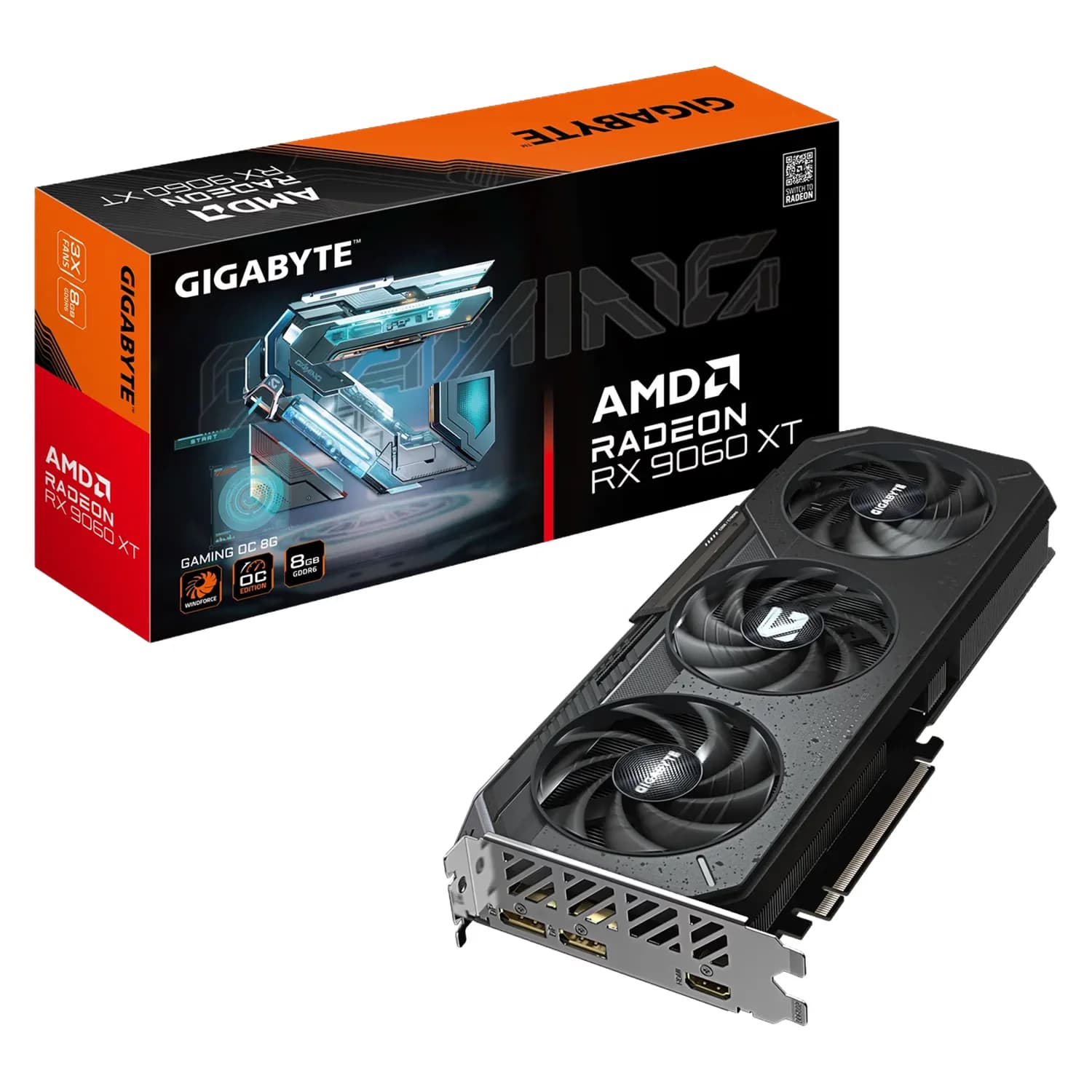Gigabyte Placa de Vídeo Gigabyte Gaming OC AMD Radeon RX-060XT 8GB GDDR6 - GV-R9060XTGAMING
