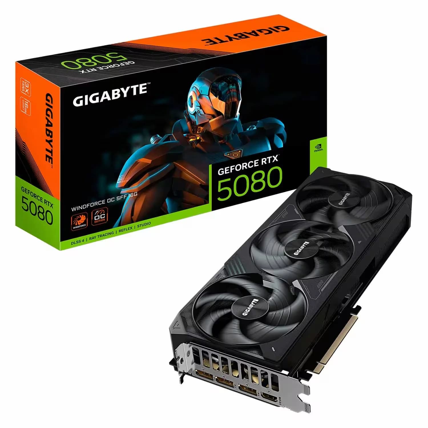 Gigabyte Placa de Vídeo Gigabyte NVIDIA GeForce RTX 5080 16GB GDDR7 - GV-N5080WF3OC-16GD