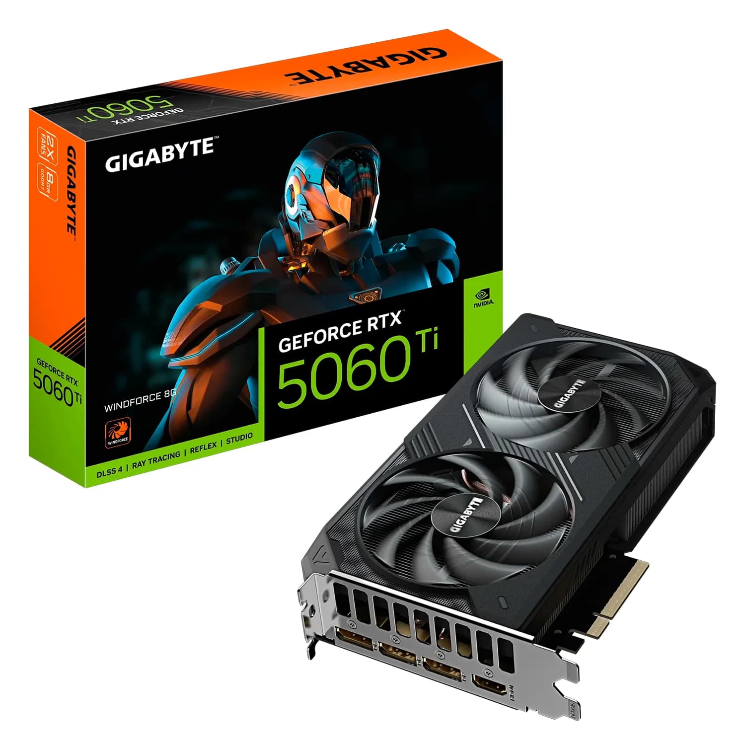 Gigabyte Placa de Vídeo Gigabyte Windforce NVIDIA GeForce RTX 5060TI 8GB GDDR7 - GV-N506TWF2-8GD