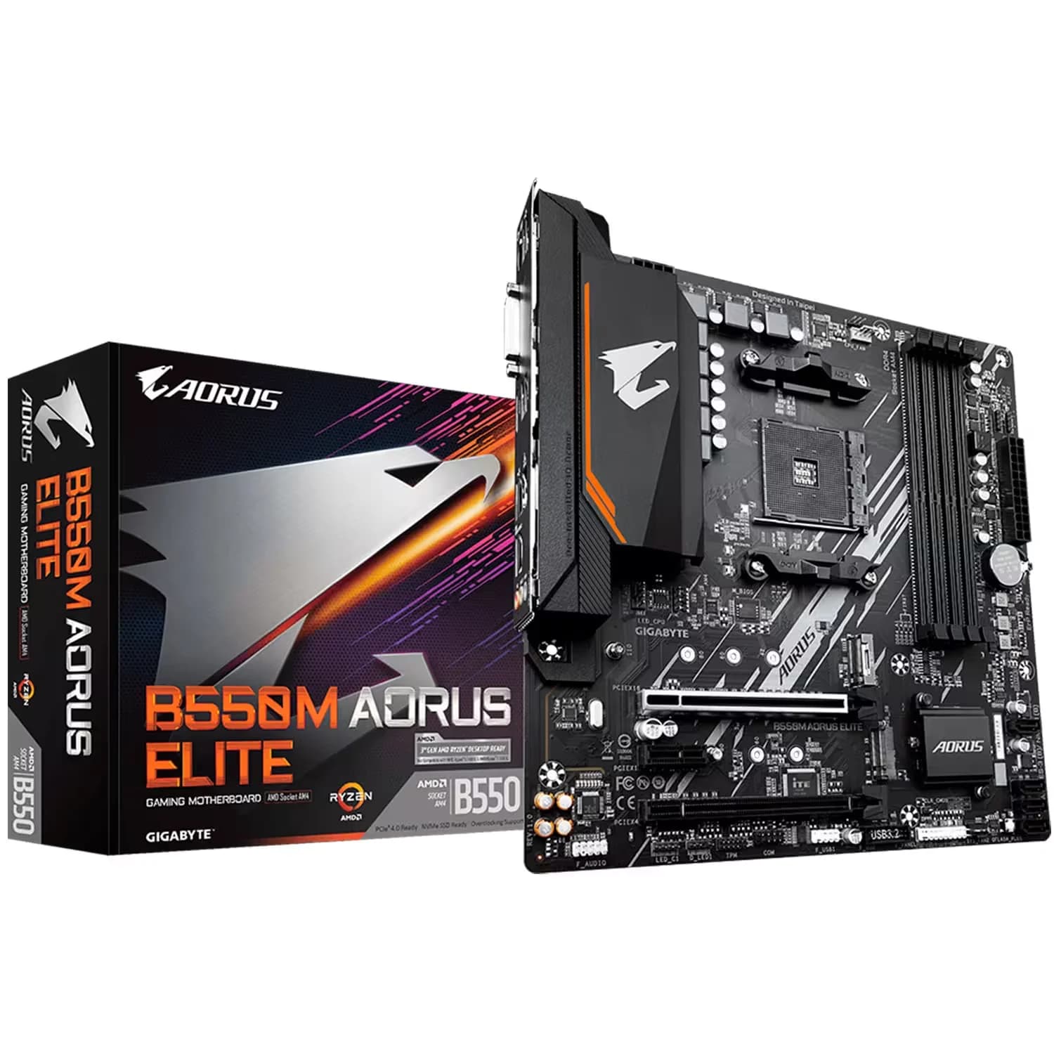 Gigabyte Placa Mãe Gigabyte B550 B550M Aorus Elite V2/ Soquete AM4/ 4XDDR4 OC