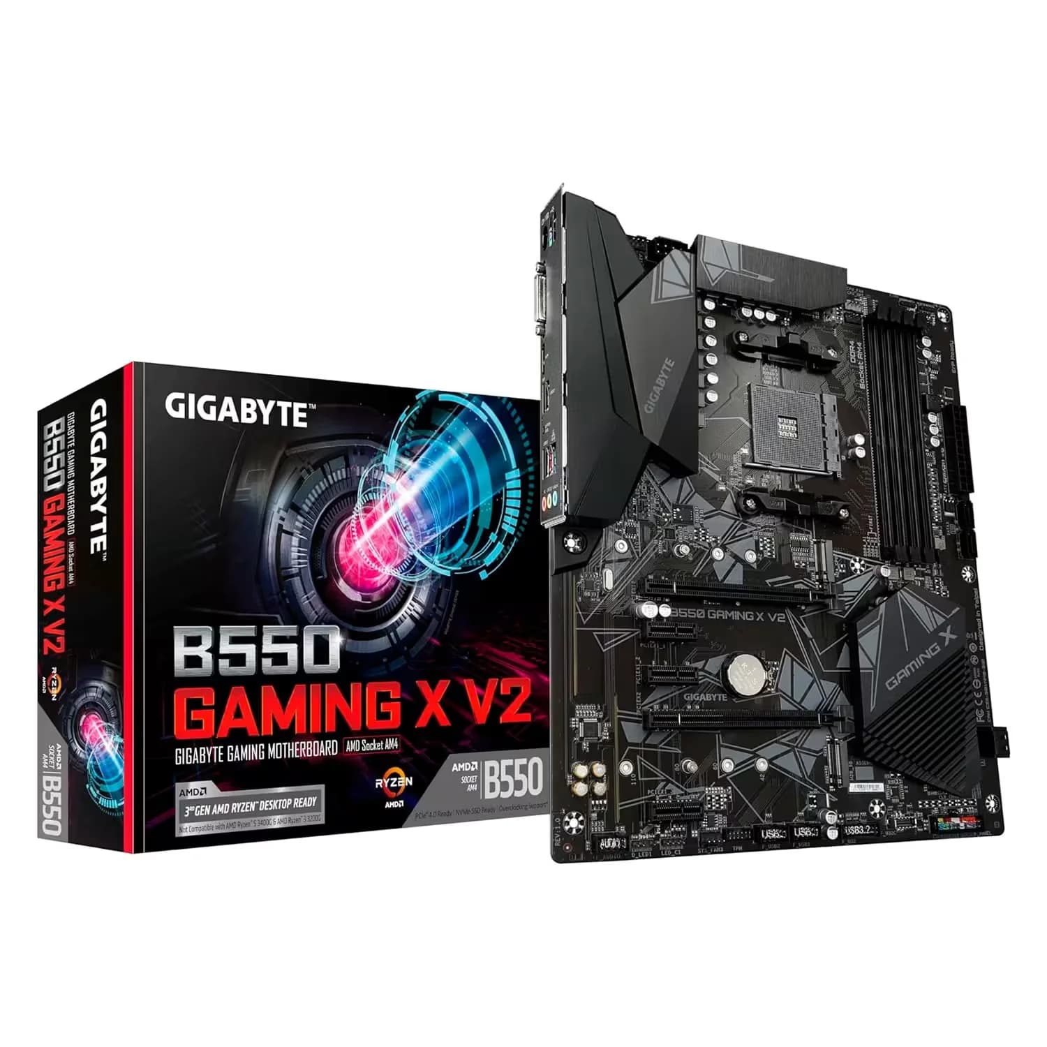 Gigabyte Placa Mãe Gigabyte B550 Gaming X V2 DDR4 Socket AM4 Chipset AMD B550 ATX