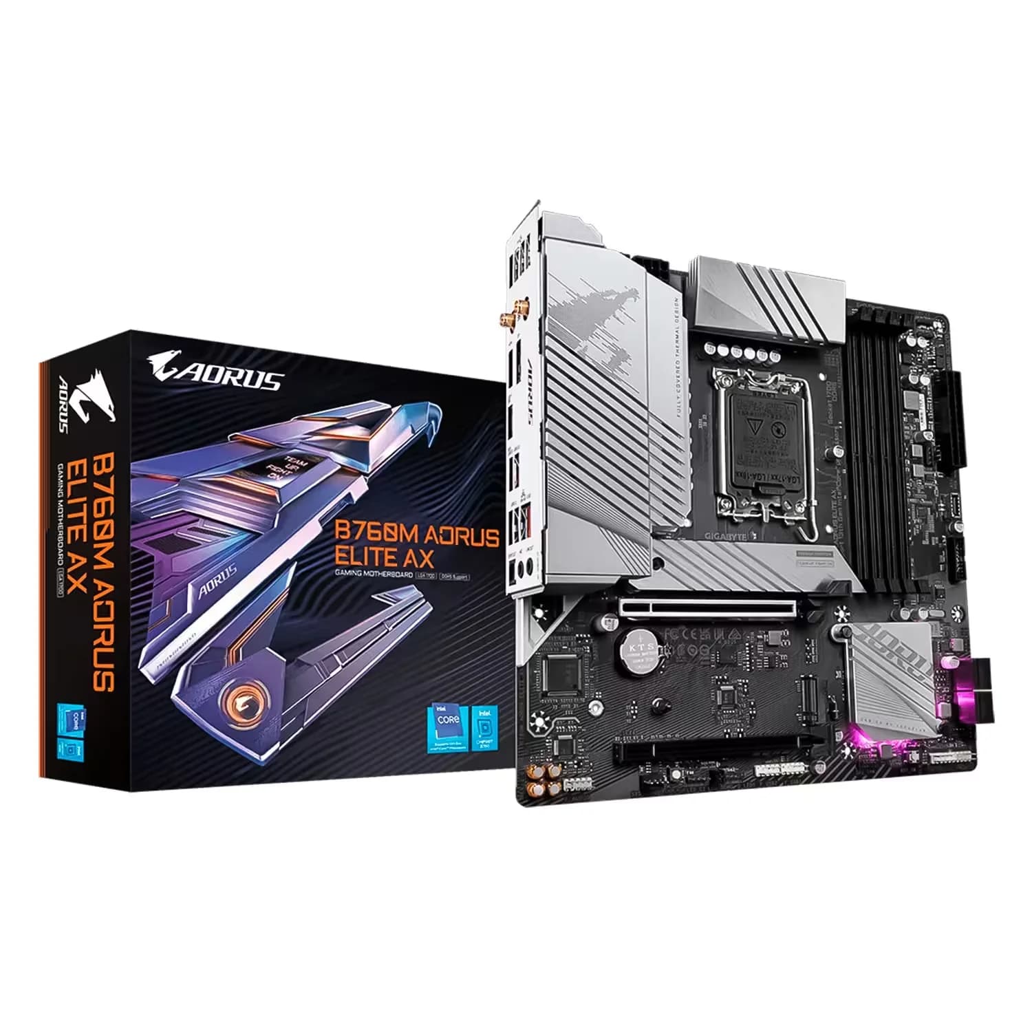 Gigabyte Placa Mãe Gigabyte B760M Aorus Elite AX DDR5 Socket LGA 1700 Chipset Intel B760 Micro ATX