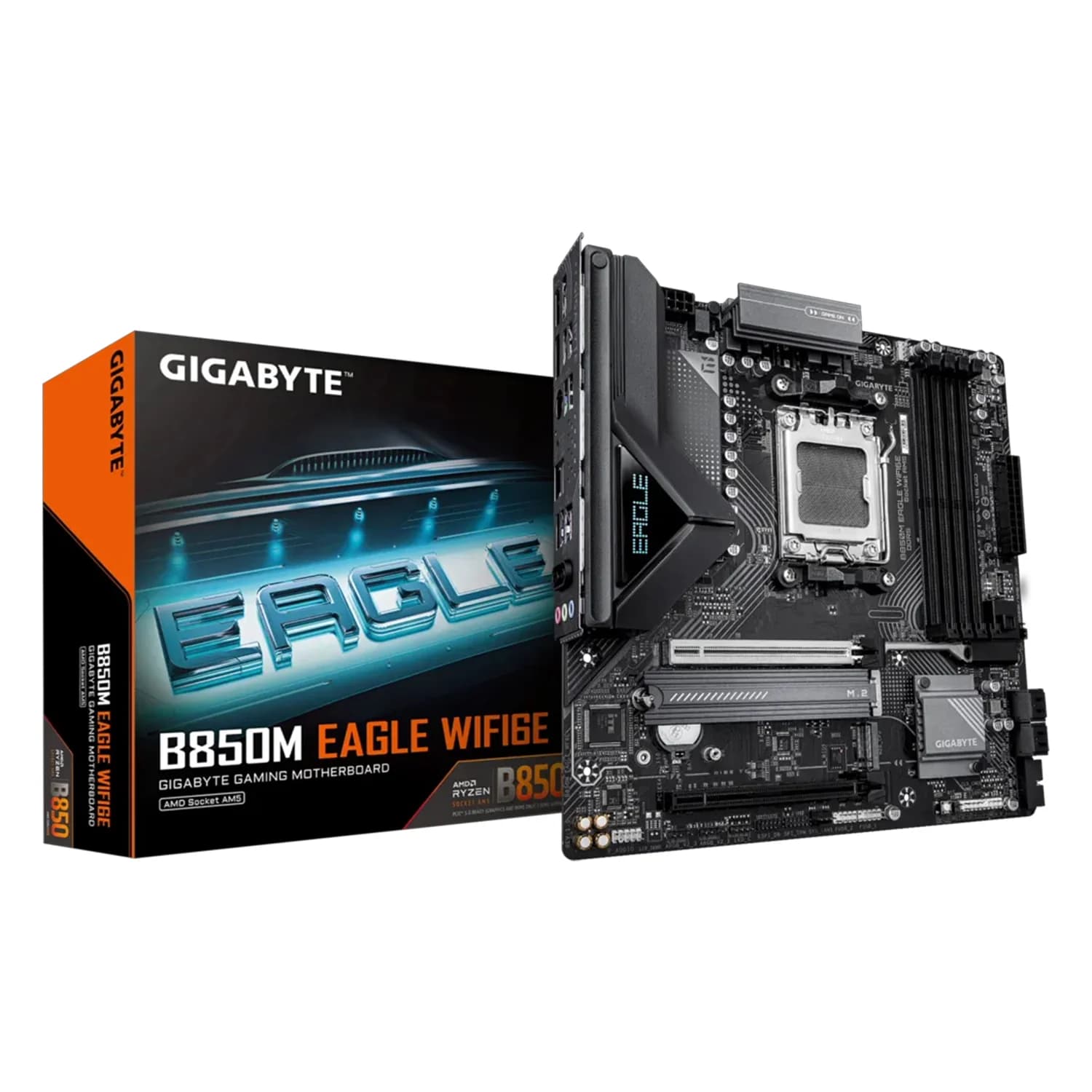 Gigabyte Placa Mãe Gigabyte B850M Eagle WiFi 6E Socket AM5 Chipset AMD B850 ATX