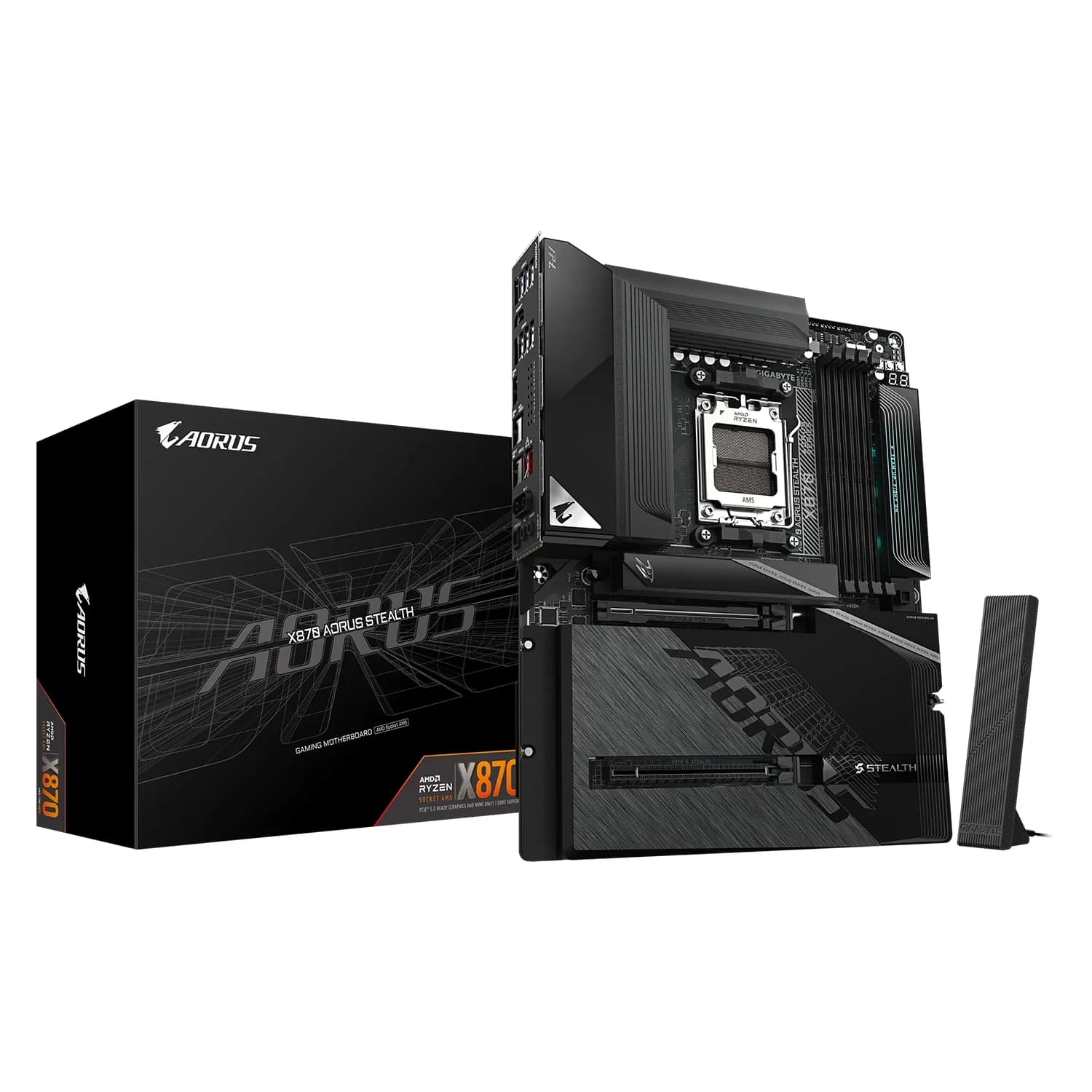 Gigabyte Placa Mãe Gigabyte X870 Aorus Stealth DDR5 Socket AM5 Chipset AMD X870 ATX
