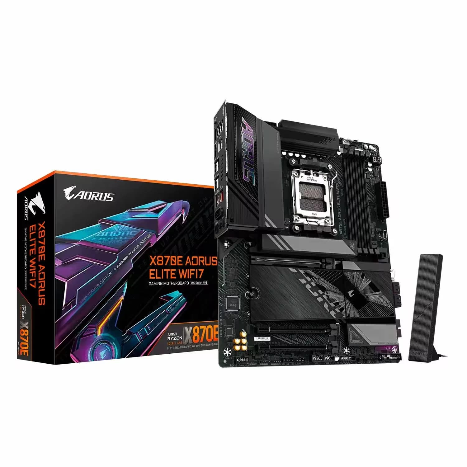 Gigabyte Placa Mãe Gigabyte X870E Aorus Elite WiFi 7 DDR5 Socket AM5 Chipset AMD X870E ATX