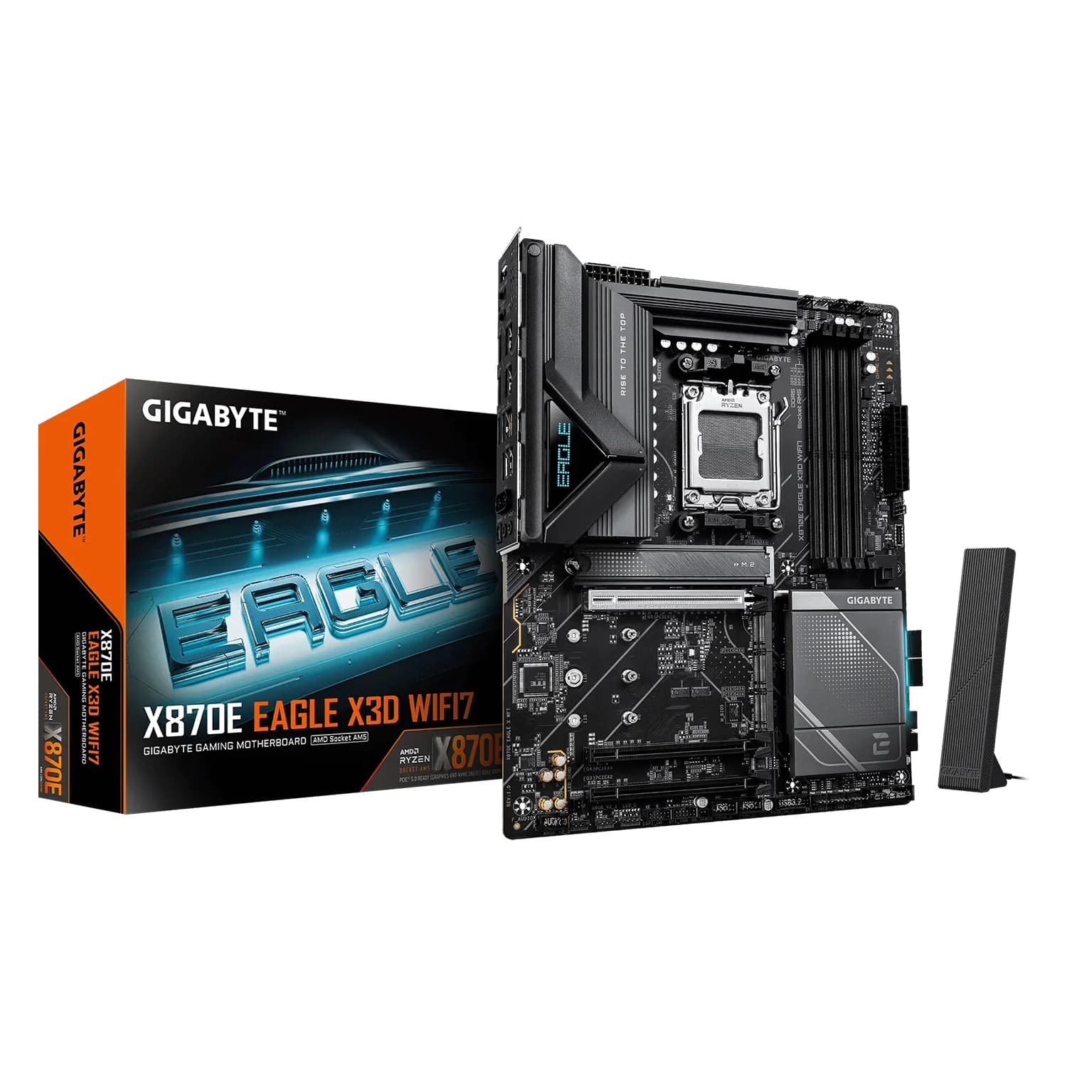 Gigabyte Placa Mãe Gigabyte X870E Eagle X3D WiFi7 DDR5 Socket AM5 Chipset AMD X870E ATX