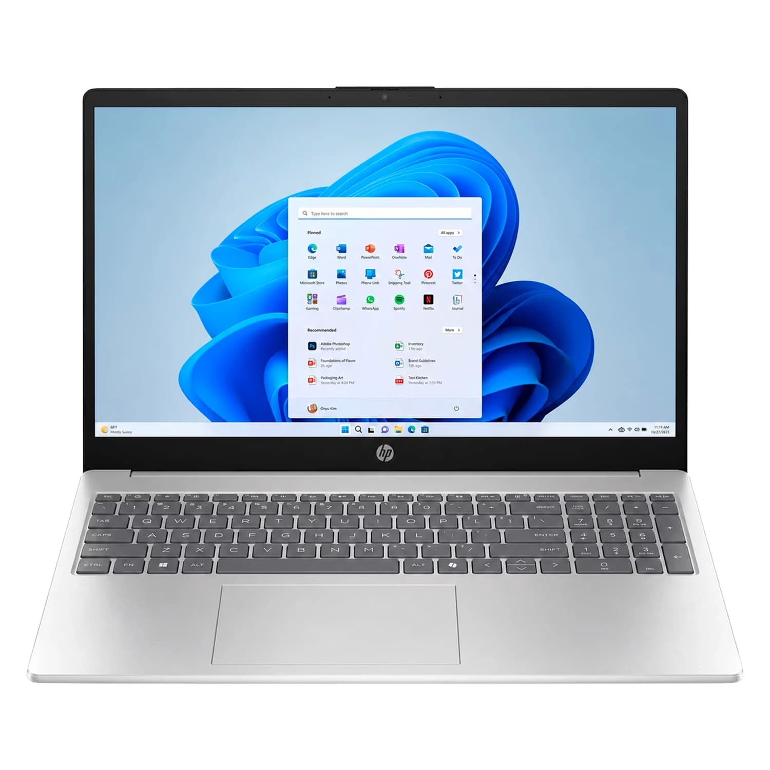HP Notebook HP 15 Intel Core i5-1334U 12GB RAM 512GB SSD Tela 15.6" Full HD Touch Windows 11 Inglês Prata - 15-FD0335NR