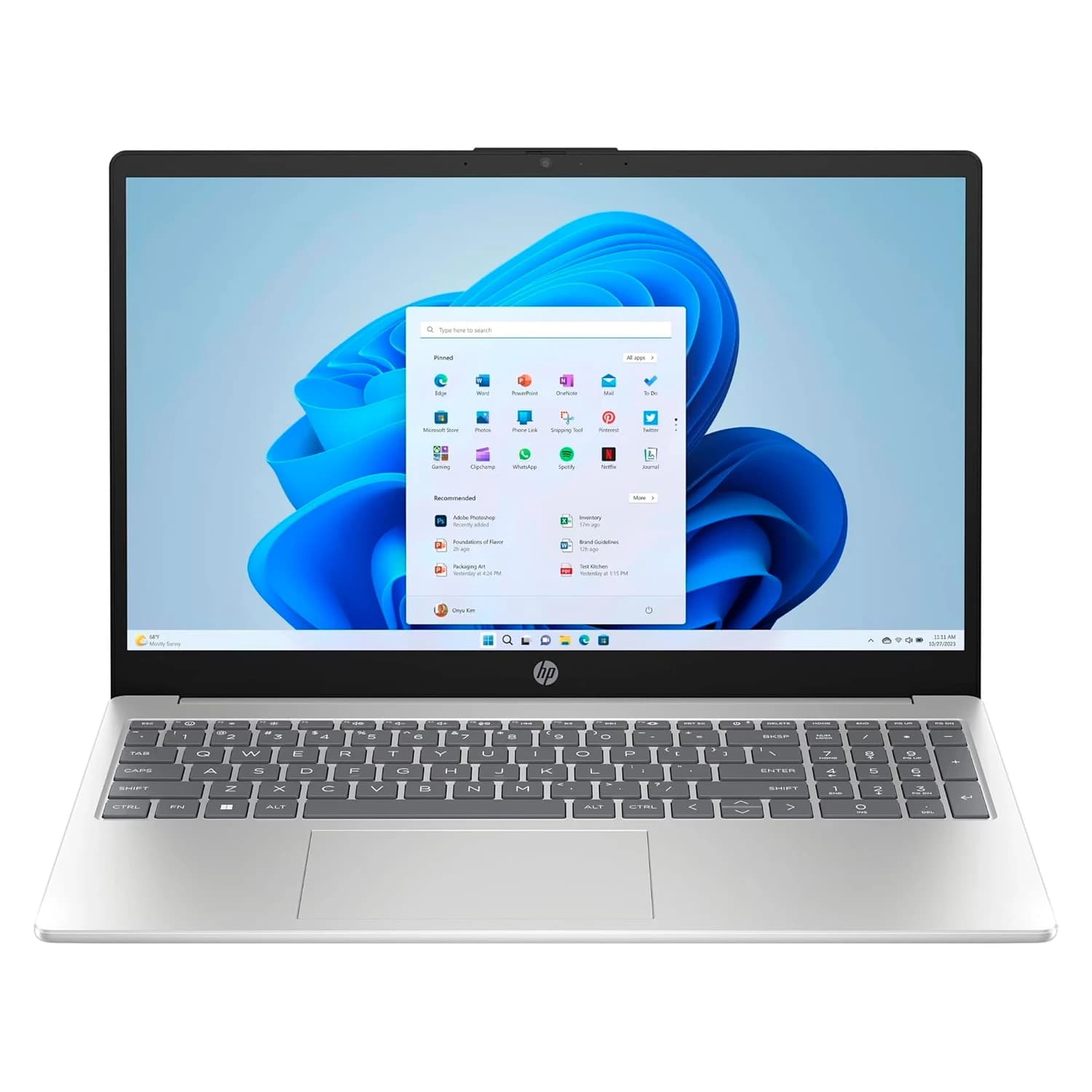 HP Notebook HP Intel Core 7-150U 16GB RAM 1TB SSD Tela 15.6" Windows 11 Inglês Prata - 15-FD0183WM