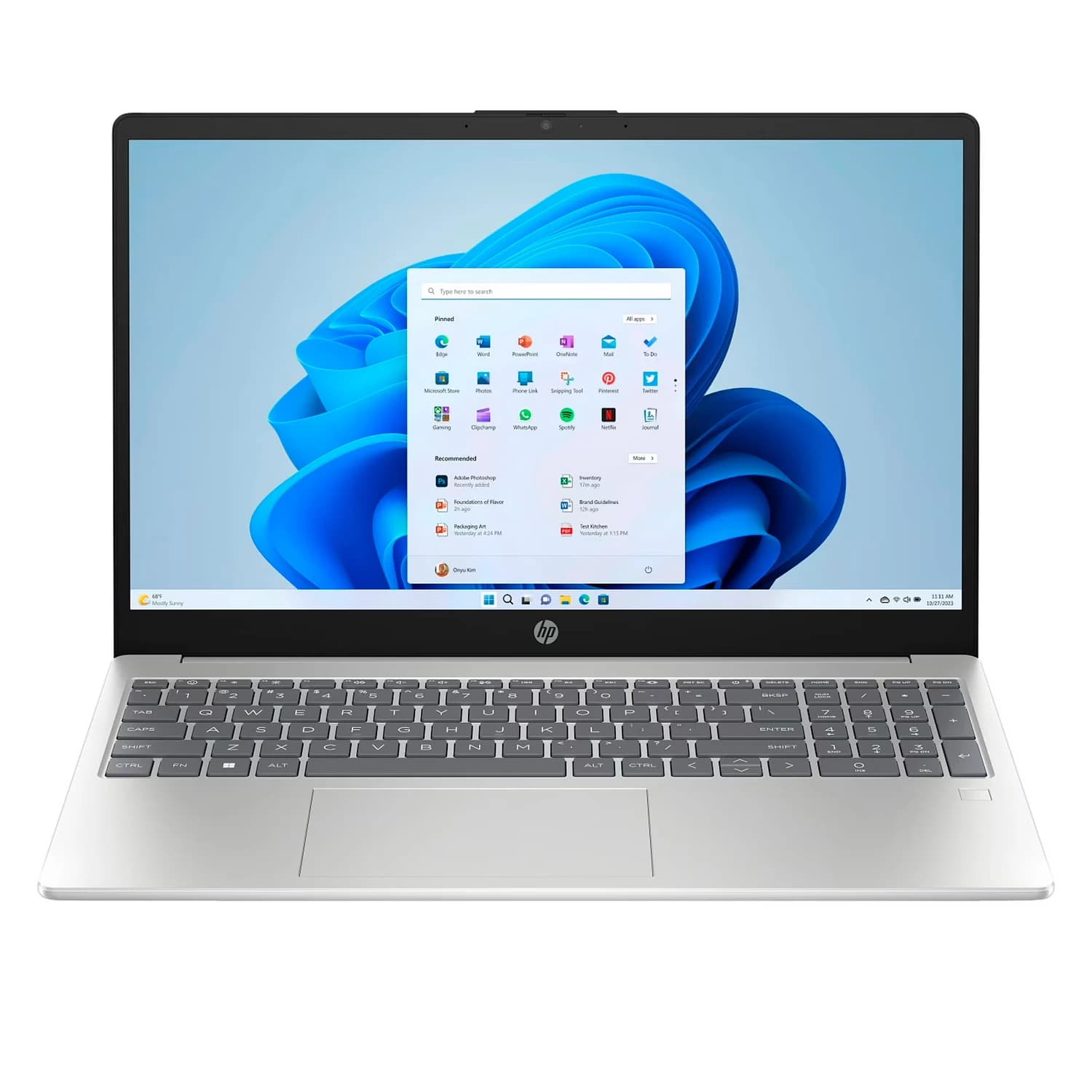 HP Notebook HP Intel Core Ultra 5-225U 8GB RAM 512GB SSD Tela 15.6" Touch Windows 11 Inglês Prata - 15-FD2050WM