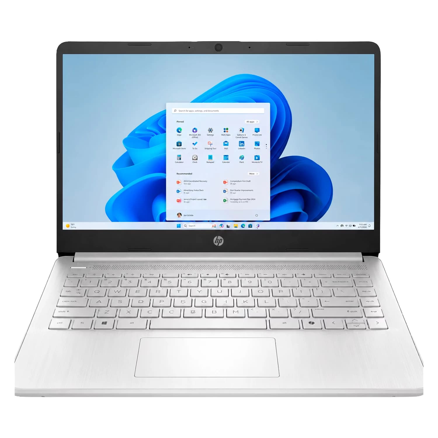 HP Notebook HP Intel N150 4GB RAM 128GB UFS Tela 14" HD Windows 11 Prata - 14-DQ6101DX
