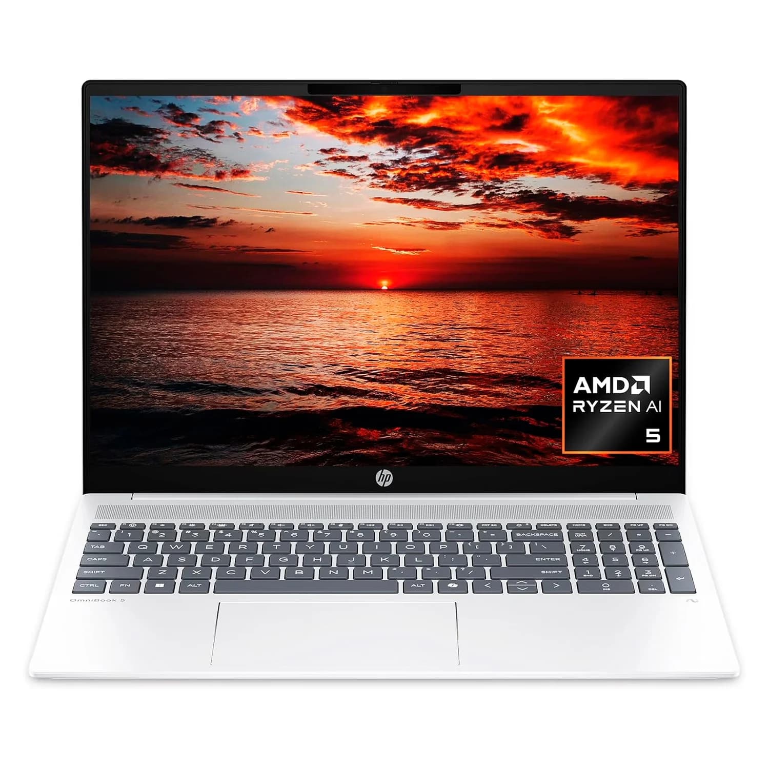 HP Notebook HP OmniBook 5 16-AG1000NR AI 16" AMD Ryzen 5 340 512GB SSD 16GB RAM - Prata