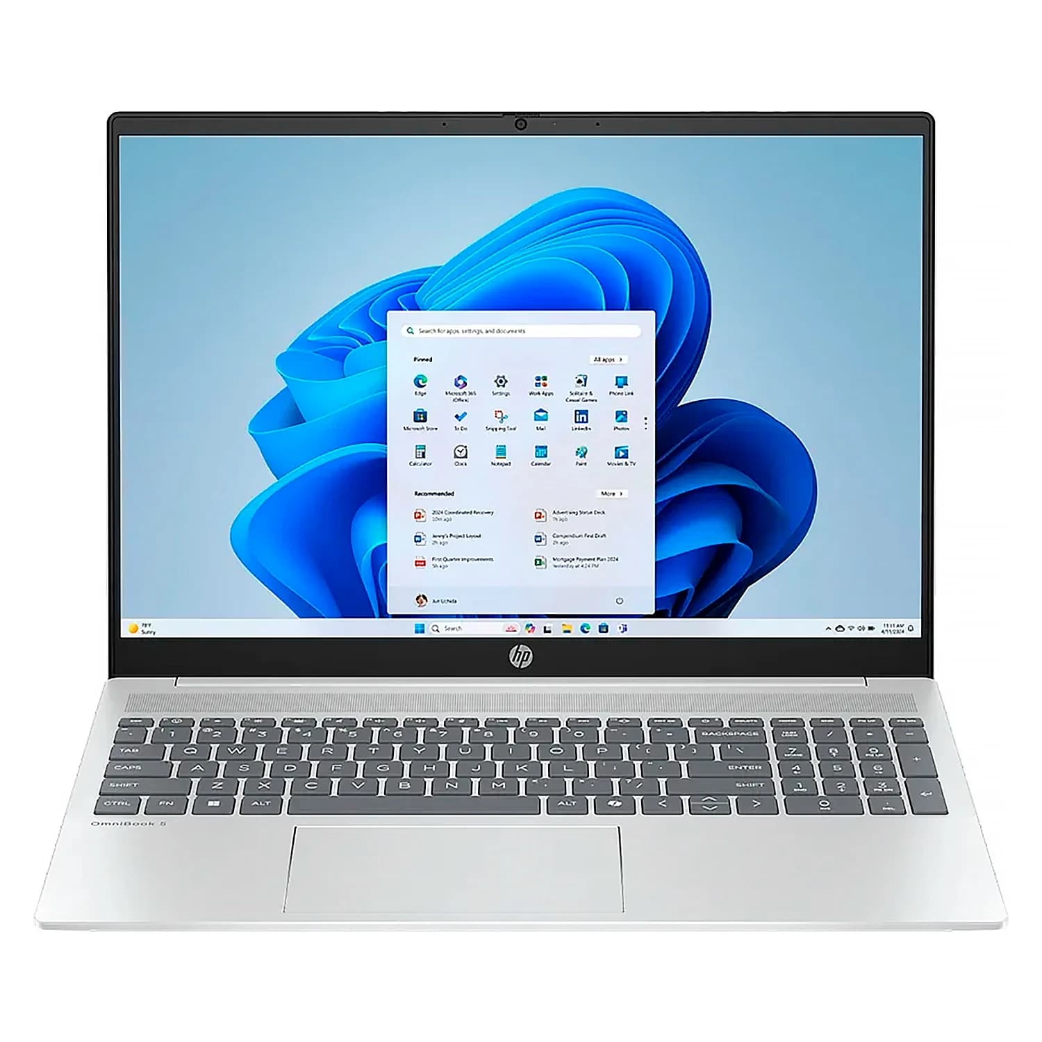 HP Notebook HP Omnibook 5 Intel Core Ultra 5-225U 16GB RAM 1TB SSD Tela 16" 2K TFT LCD Windows 11 Inglês Prata - 16-AF1055CL