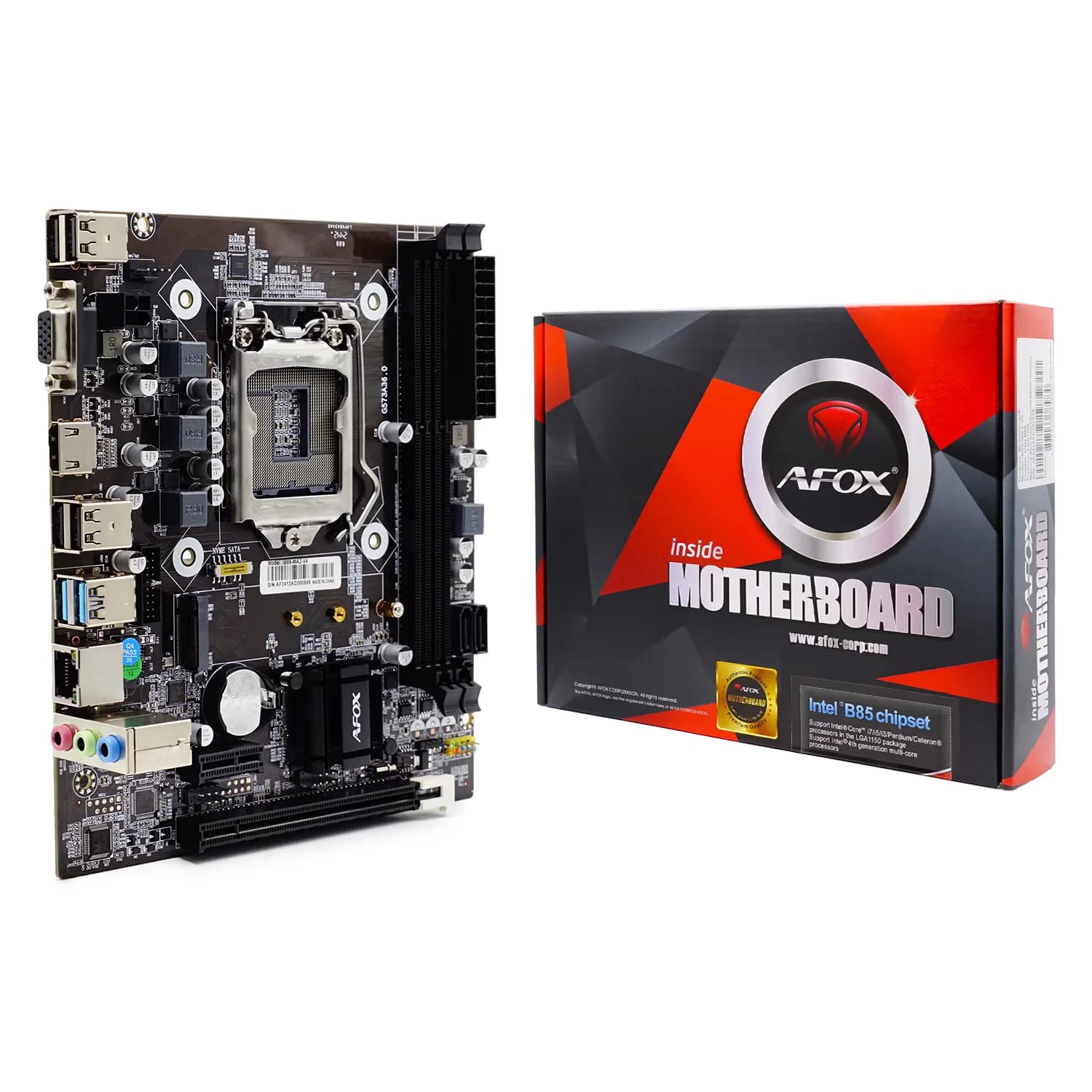 Intel Placa Mãe Afox IB85-MA2-V4 Socket LGA 1150 Chipset Intel B85 DDR3 MIcro ATX