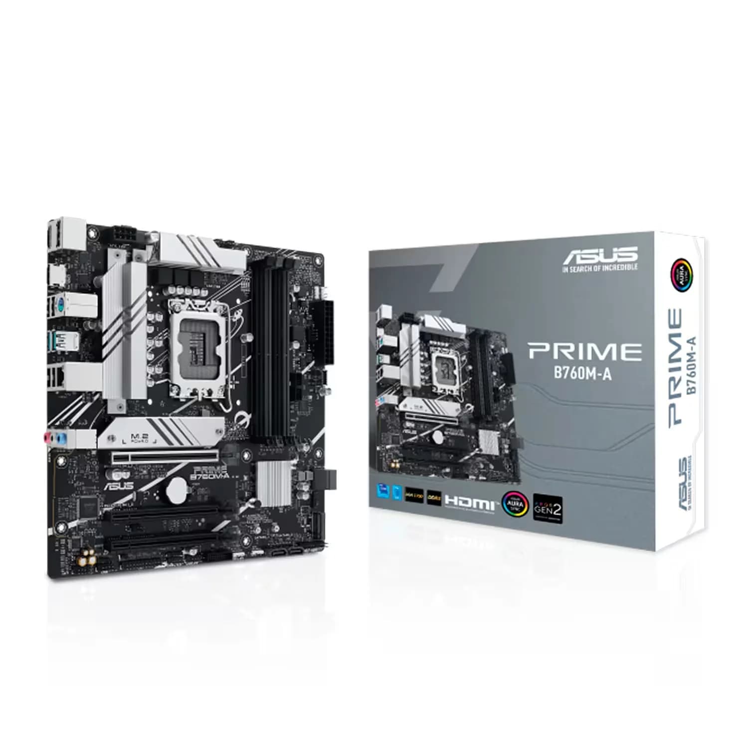 Intel Placa Mãe Asus Prime B760M-A DDR5 Socket LGA 1700 Chipset B760 Micro ATX