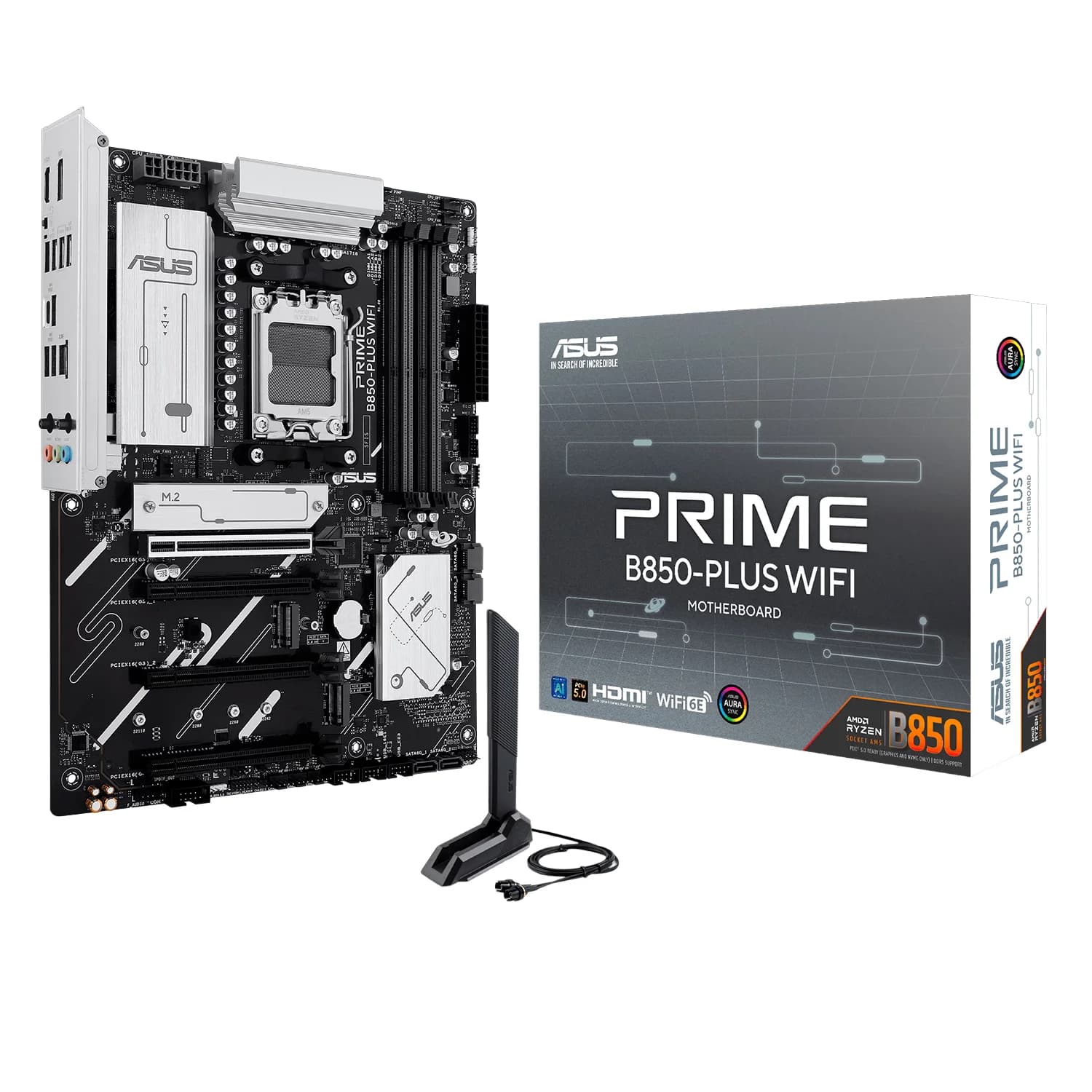 Intel Placa Mãe Asus Prime B850-Plus WiFi Socket AM5 Chipset Intel B850 DDR5 ATX