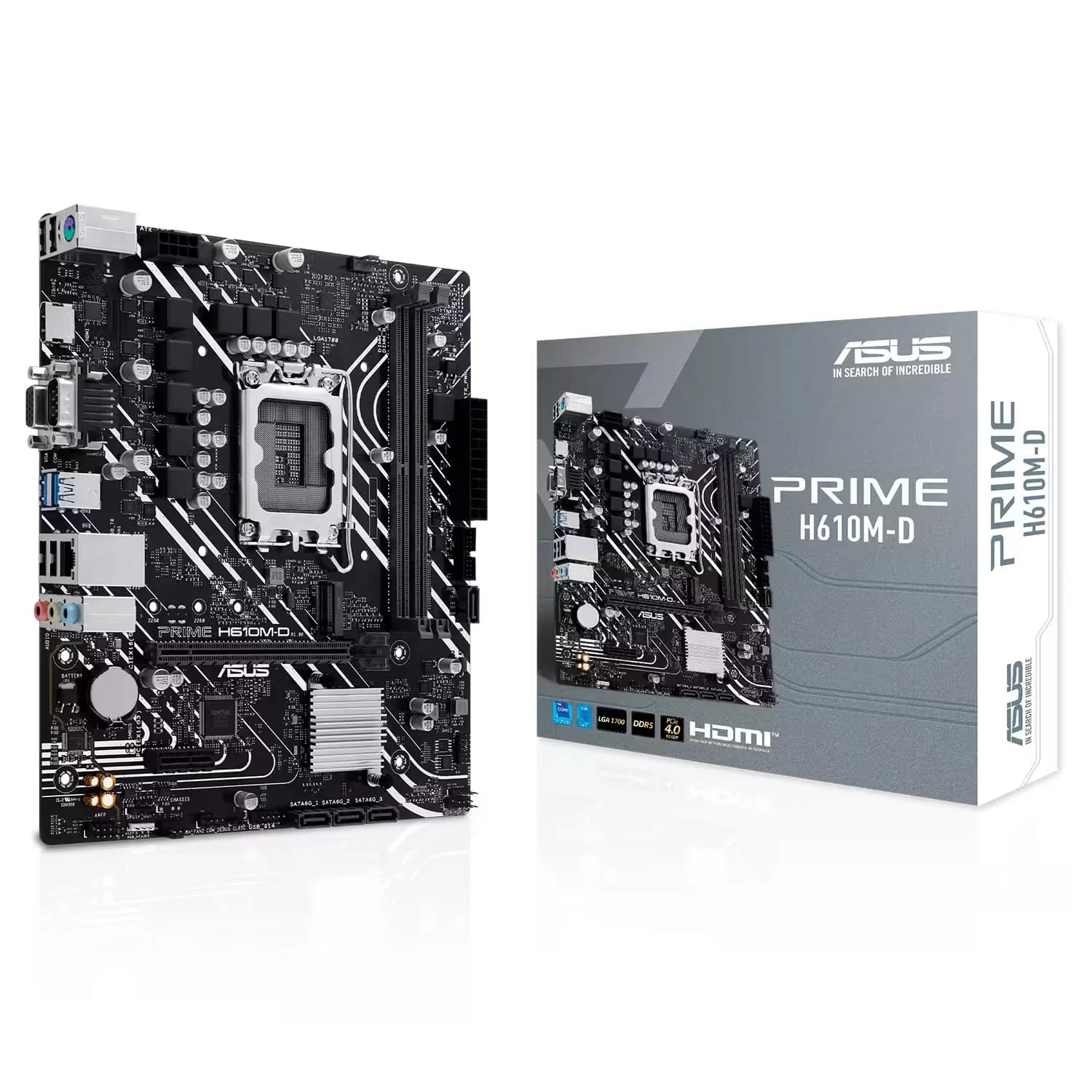 Intel Placa Mãe Asus Prime H610M-D DDR5 Socket Intel LGA 1700 Chipset Intel H610 Micro ATX