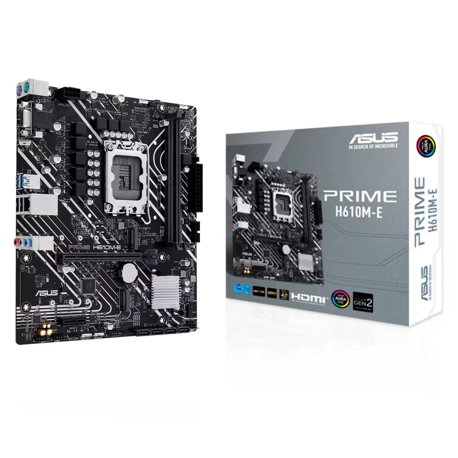 Intel Placa Mãe Asus Prime H610M-E Socket LGA 1700 Chipset Intel H610 DDR5 Micro ATX