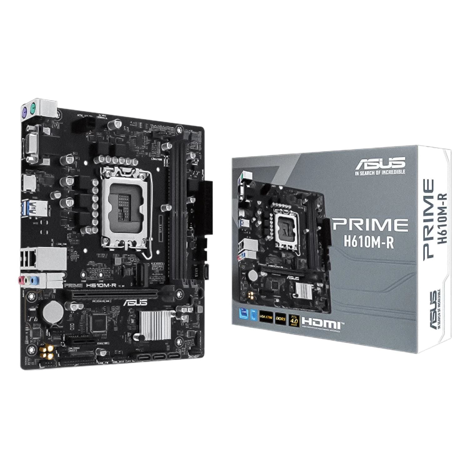 Intel Placa Mãe Asus Prime H610M-R DDR5 Socket LGA 1700 Chipset Intel H610 Micro ATX