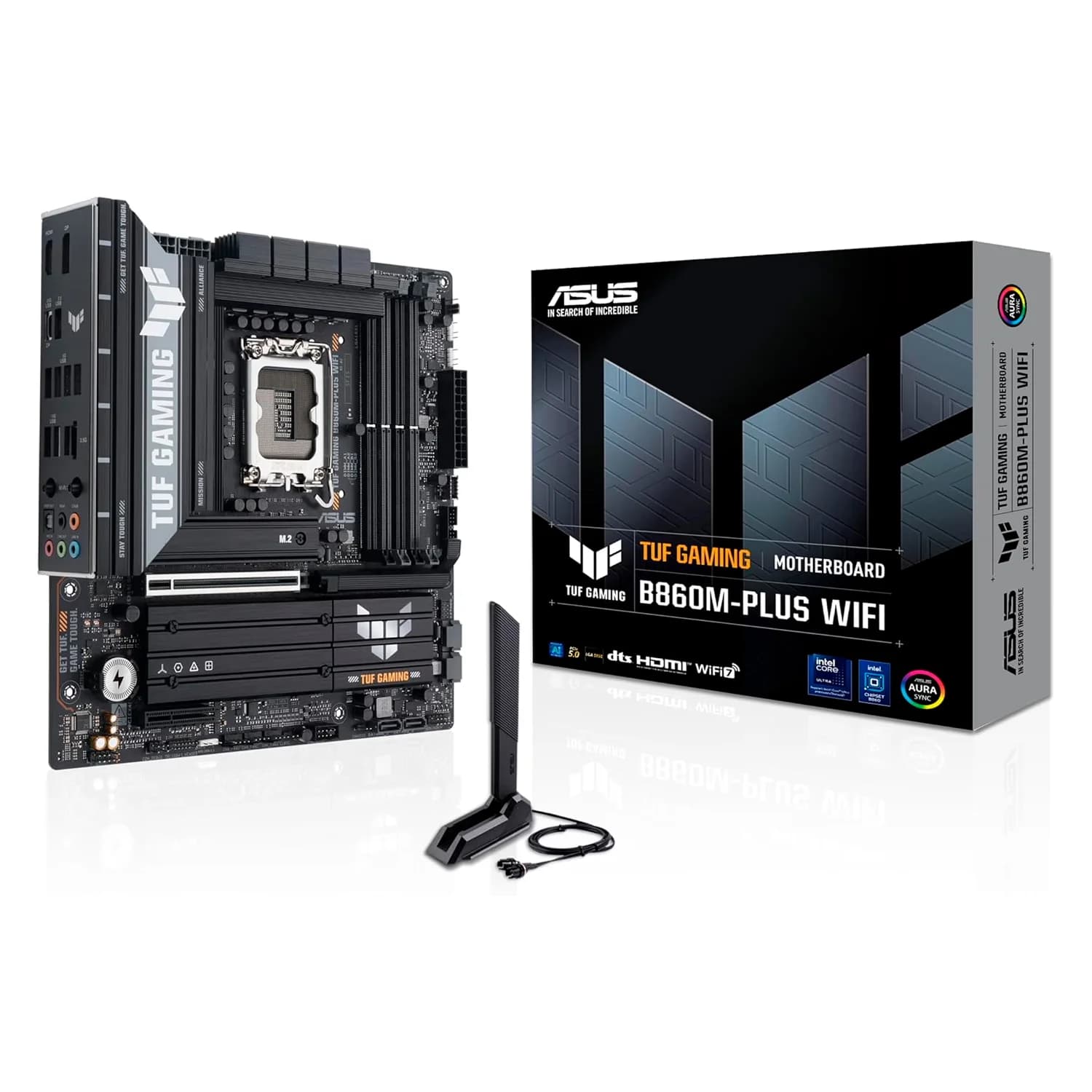 Intel Placa Mãe Asus Tuf Gaming B860M-Plus WiFi DDR5 Socket LGA 1851 Chipset Intel B860 Micro ATX