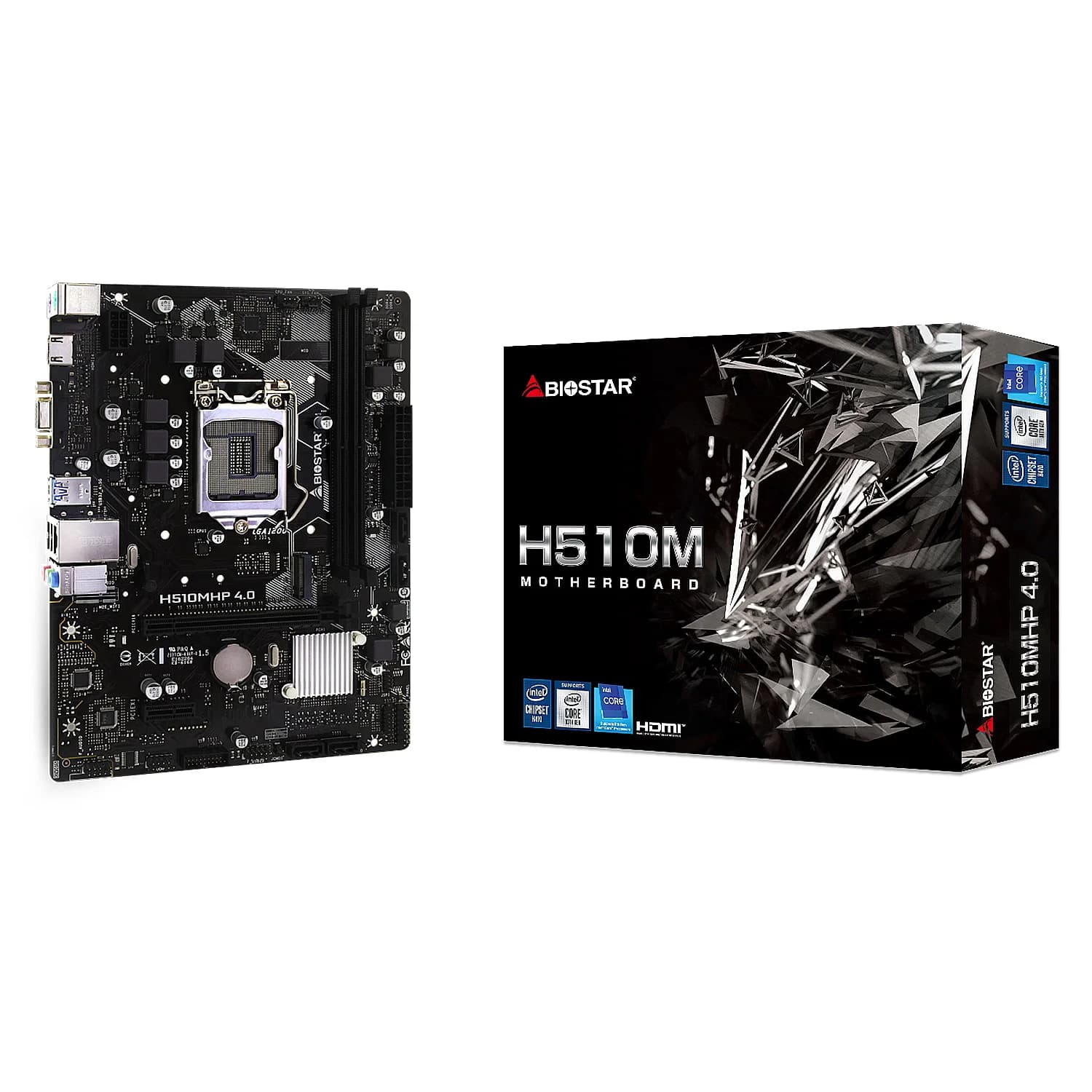Intel Placa Mãe Biostar H510MHP 4.0 DDR4 Socket LGA 1200 Chipset Intel H470 Micro ATX
