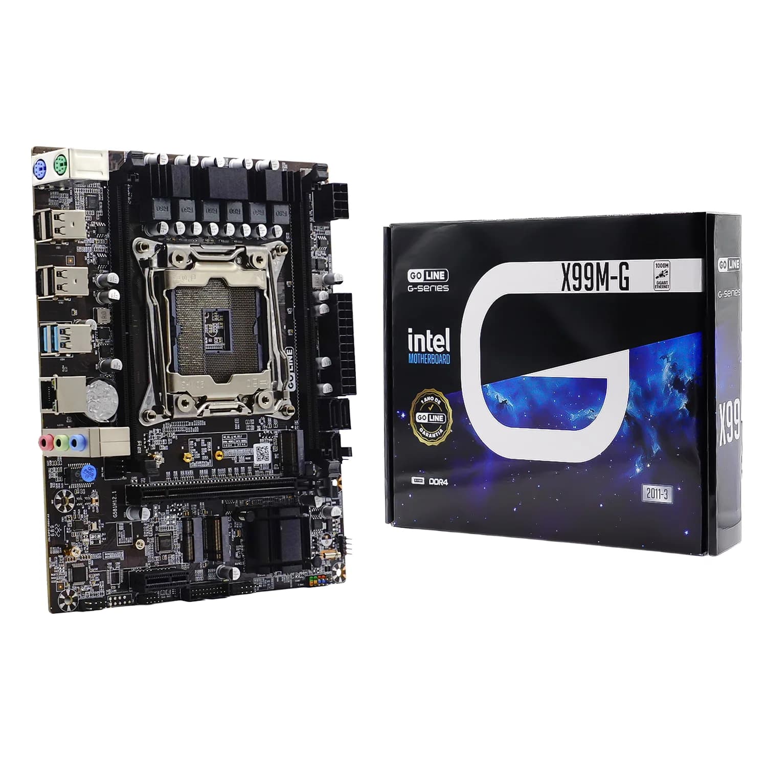 Intel Placa Mãe Goline Socket LGA 2011-V3 Chipset X99 DDR4 Micro ATX