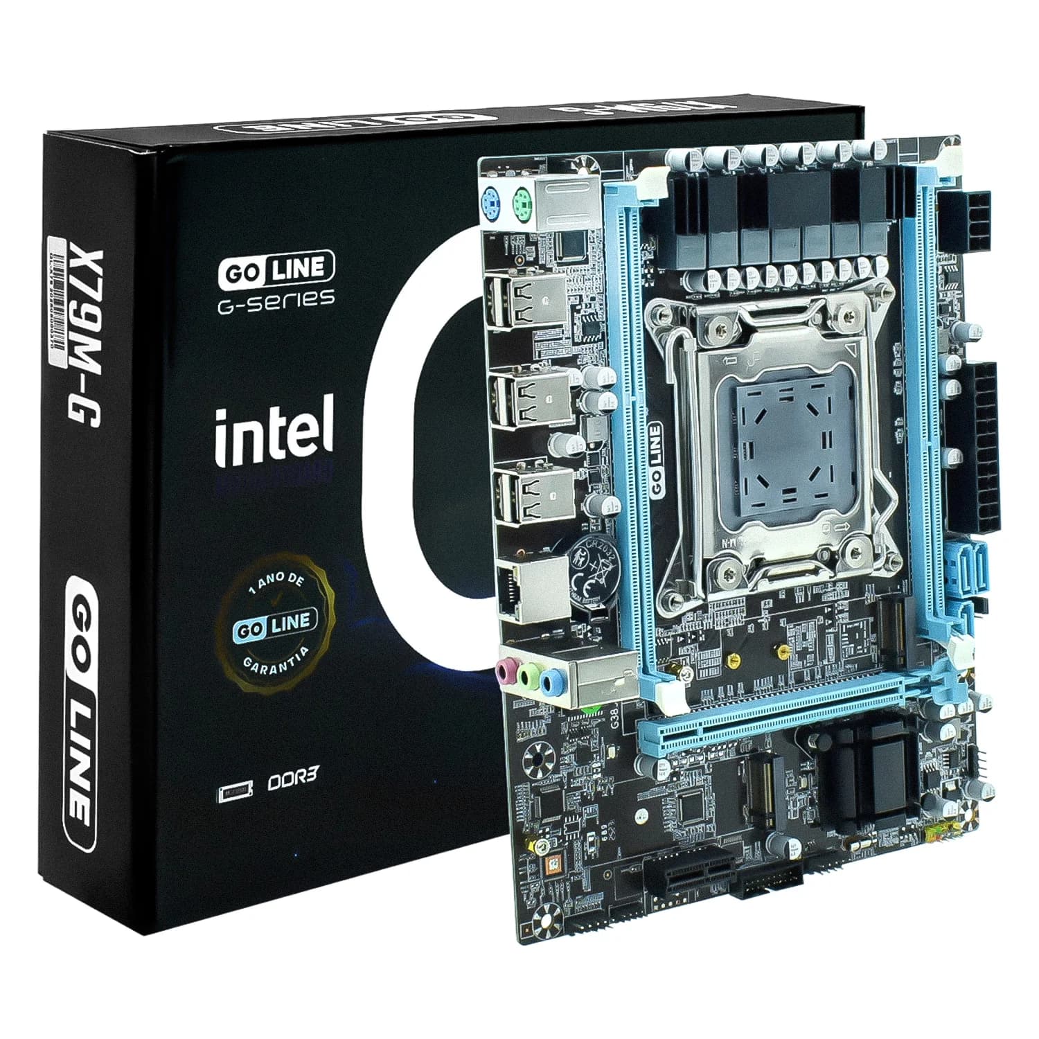 Intel Placa Mãe Goline X79M-G DDR3 Socket LGA 2011 Chipset Intel X79 Micro ATX