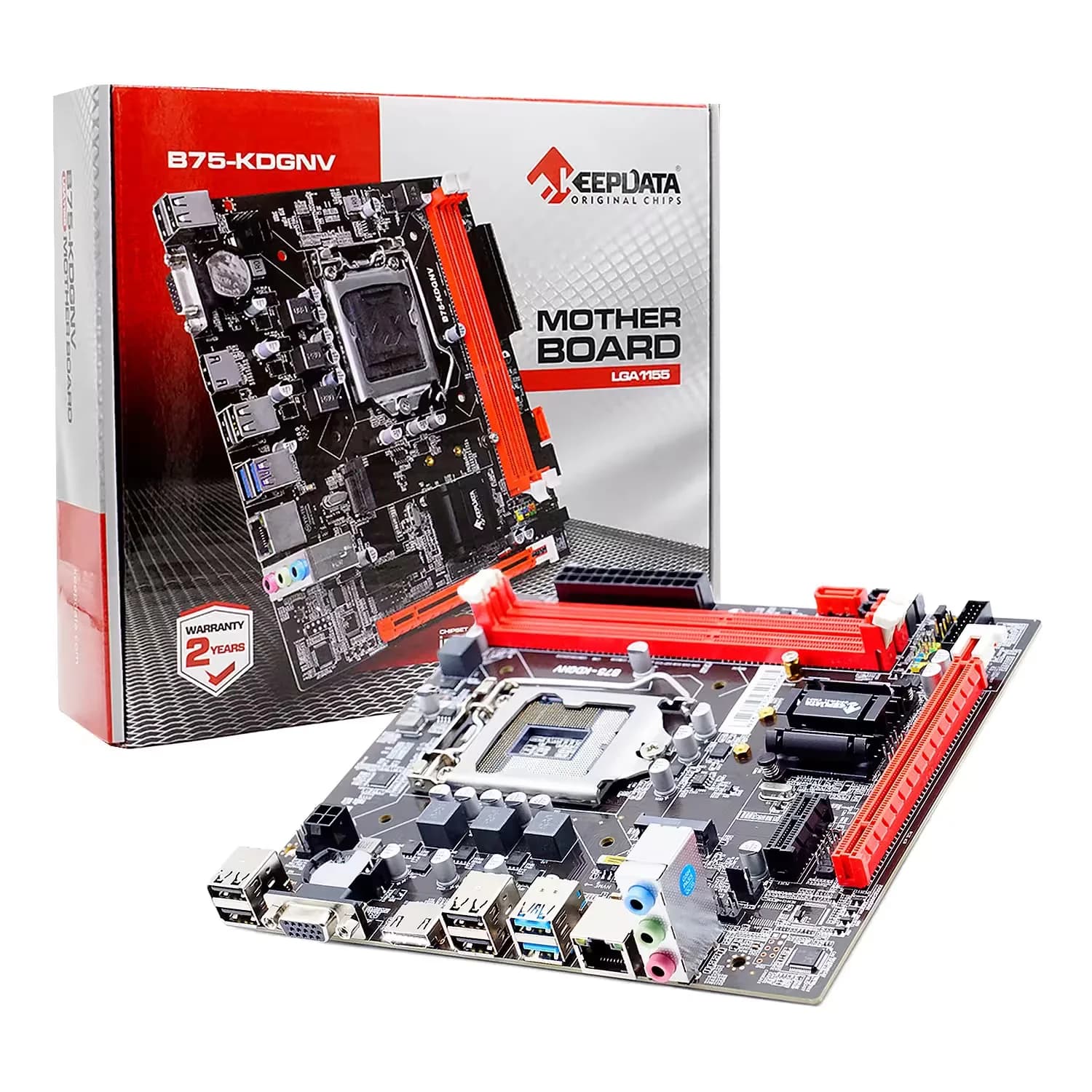 Intel Placa Mãe KeepData B75-KDGNV DDR3 Socket LGA1155 Chipset Intel B75 Express Micro ATX