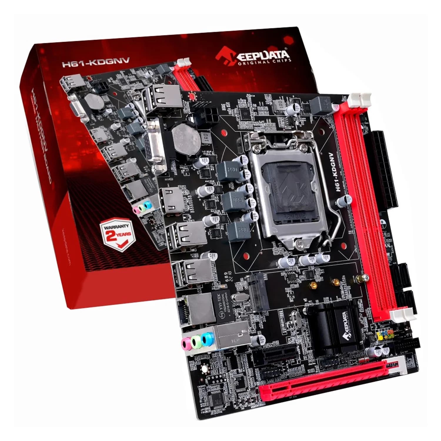 Intel Placa Mãe Keepdata H61-KDGNV DDR3 Socket LGA 1155 Chipset Intel H61 Micro ATX