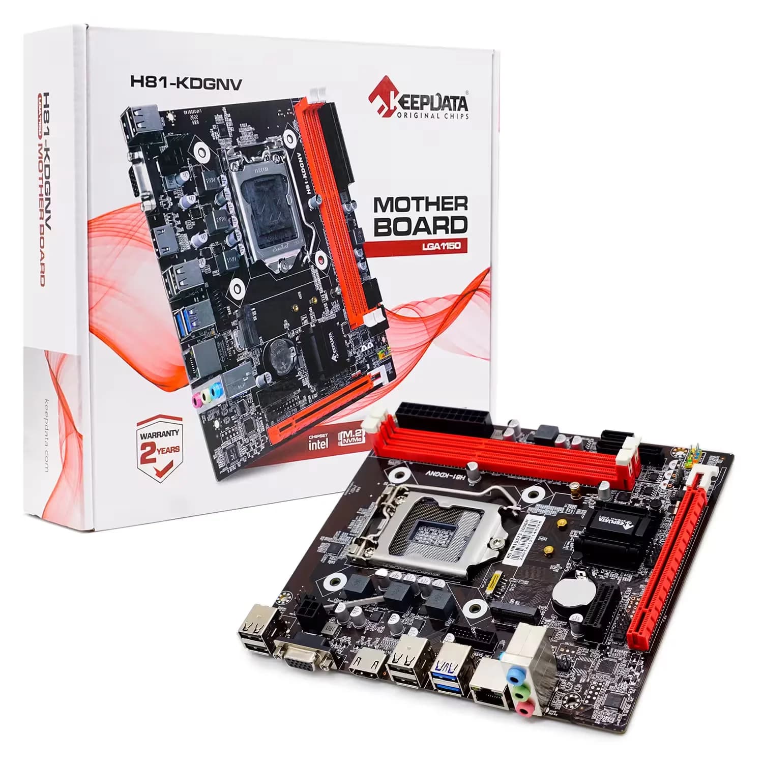 Intel Placa Mãe Keepdata H81-KDGNV DDR3 Socket LGA 1150 Chipset Intel H81 Express Micro ATX
