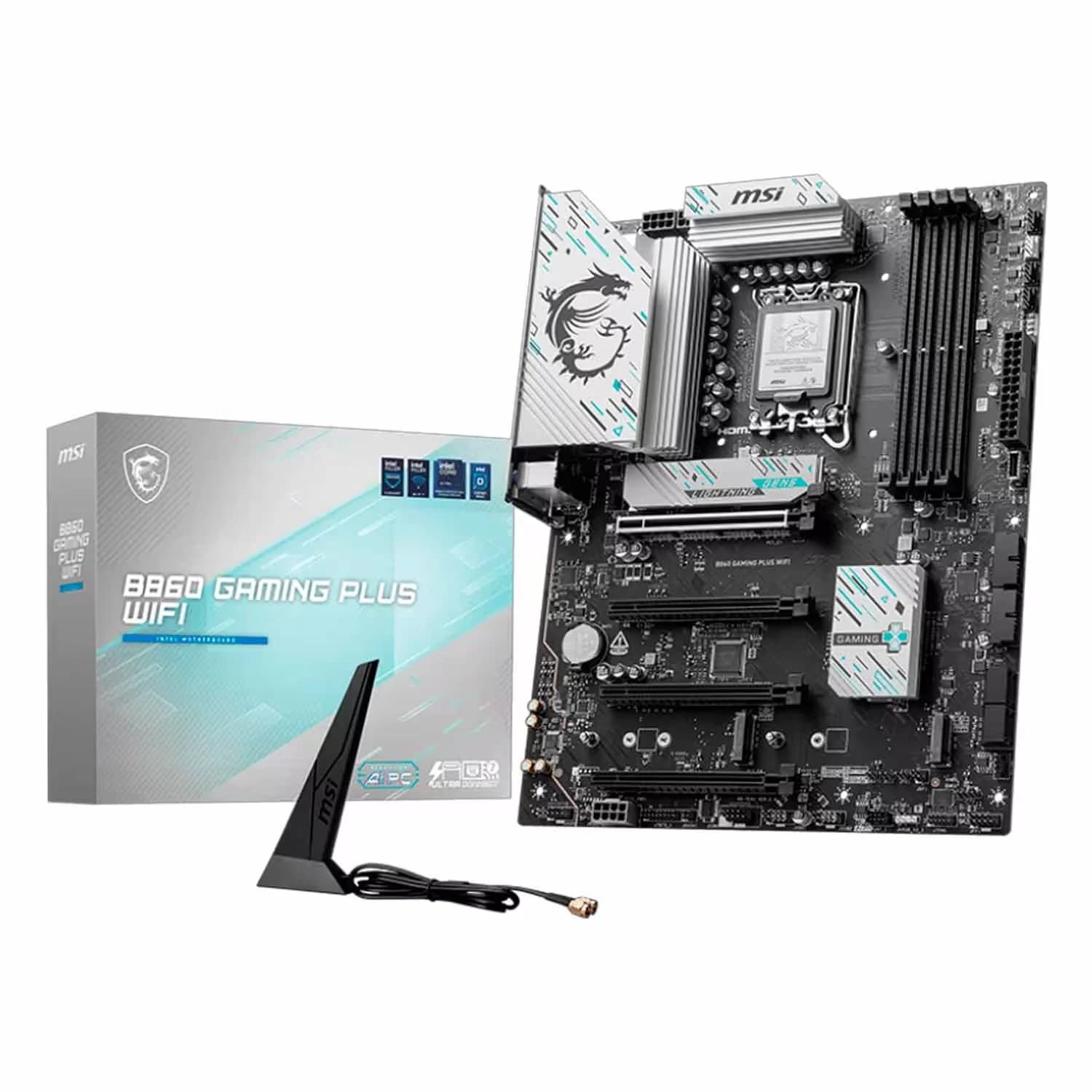 Intel Placa Mãe MSI B860 Gaming Plus WiFi 4XDDR5 Socket LGA 1851 Chipset Intel B860 ATX
