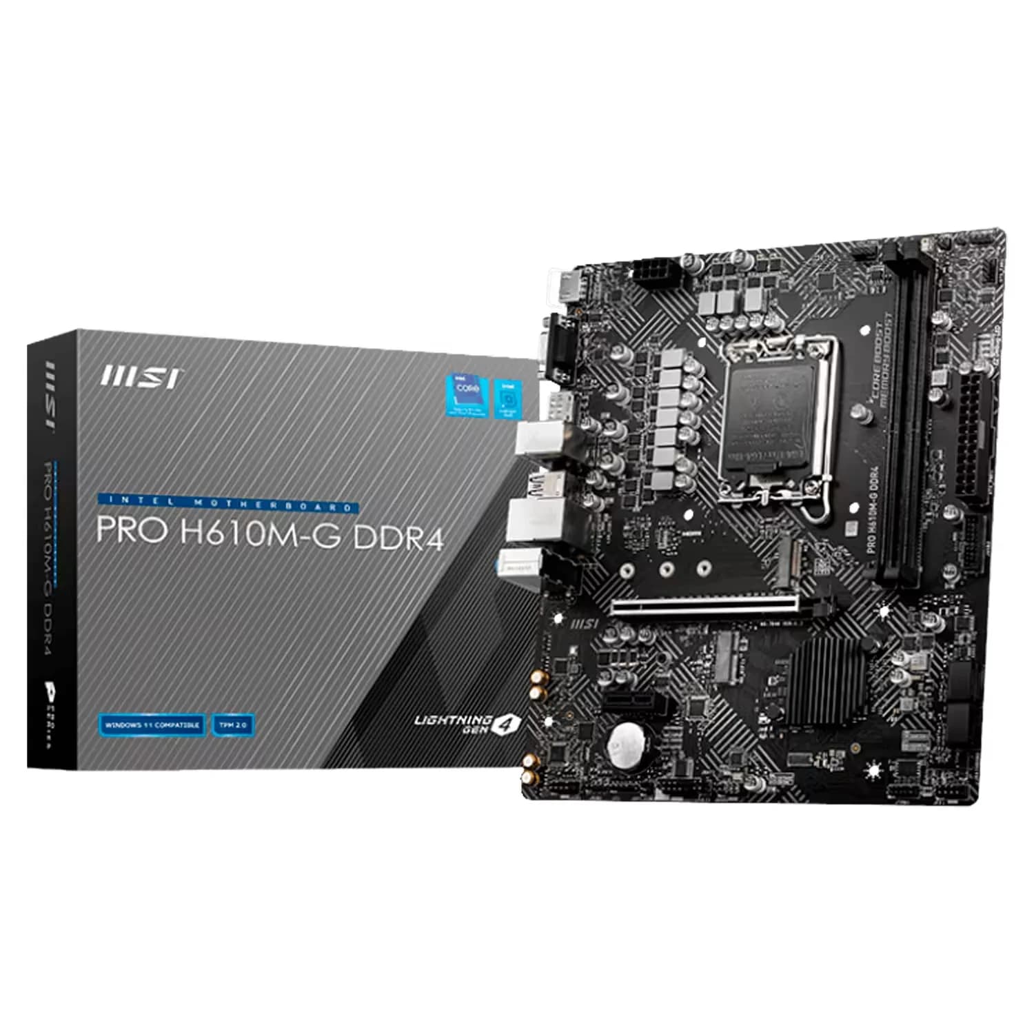 Intel Placa Mãe MSI Pro H610M-G DDR4 Socket LGA 1700 Chipset Intel H610 Micro ATX