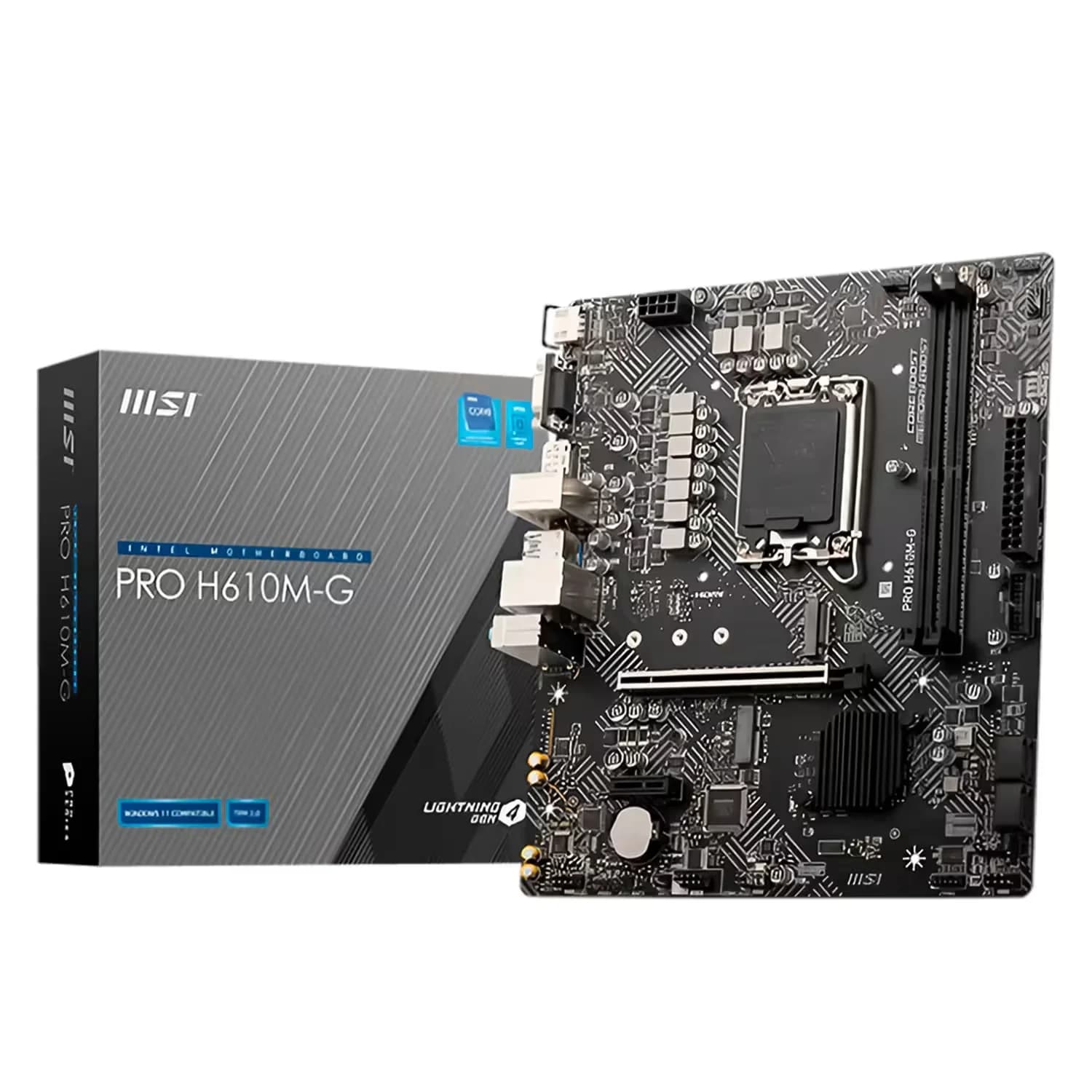 Intel Placa Mãe MSI Pro H610M-G DDR5 Socket LGA 1700 Chipset Intel H610 Micro ATX