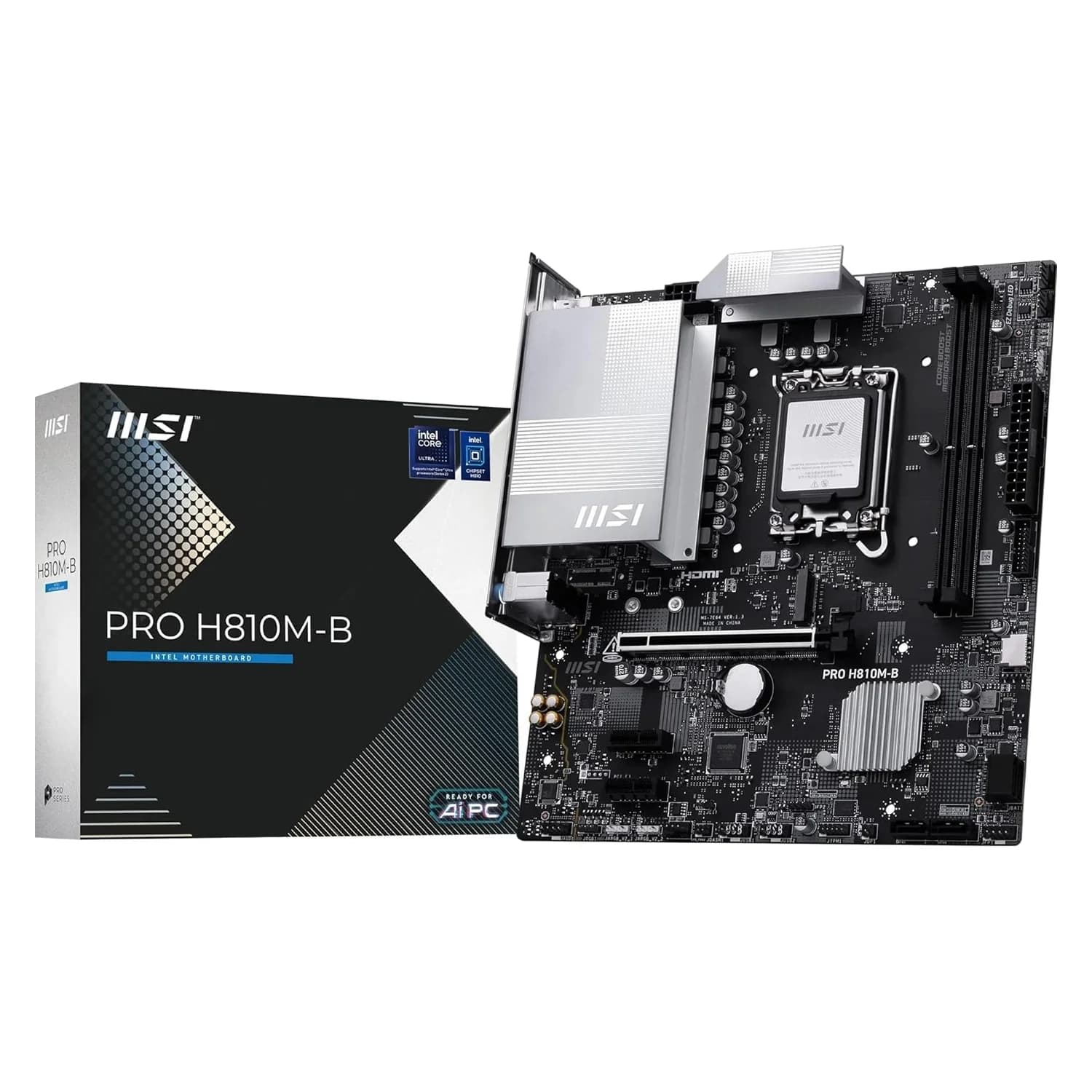 Intel Placa Mãe MSI PRO H810M-B DDR5 Socket LGA 1851 Chipset Intel H810 Micro ATX