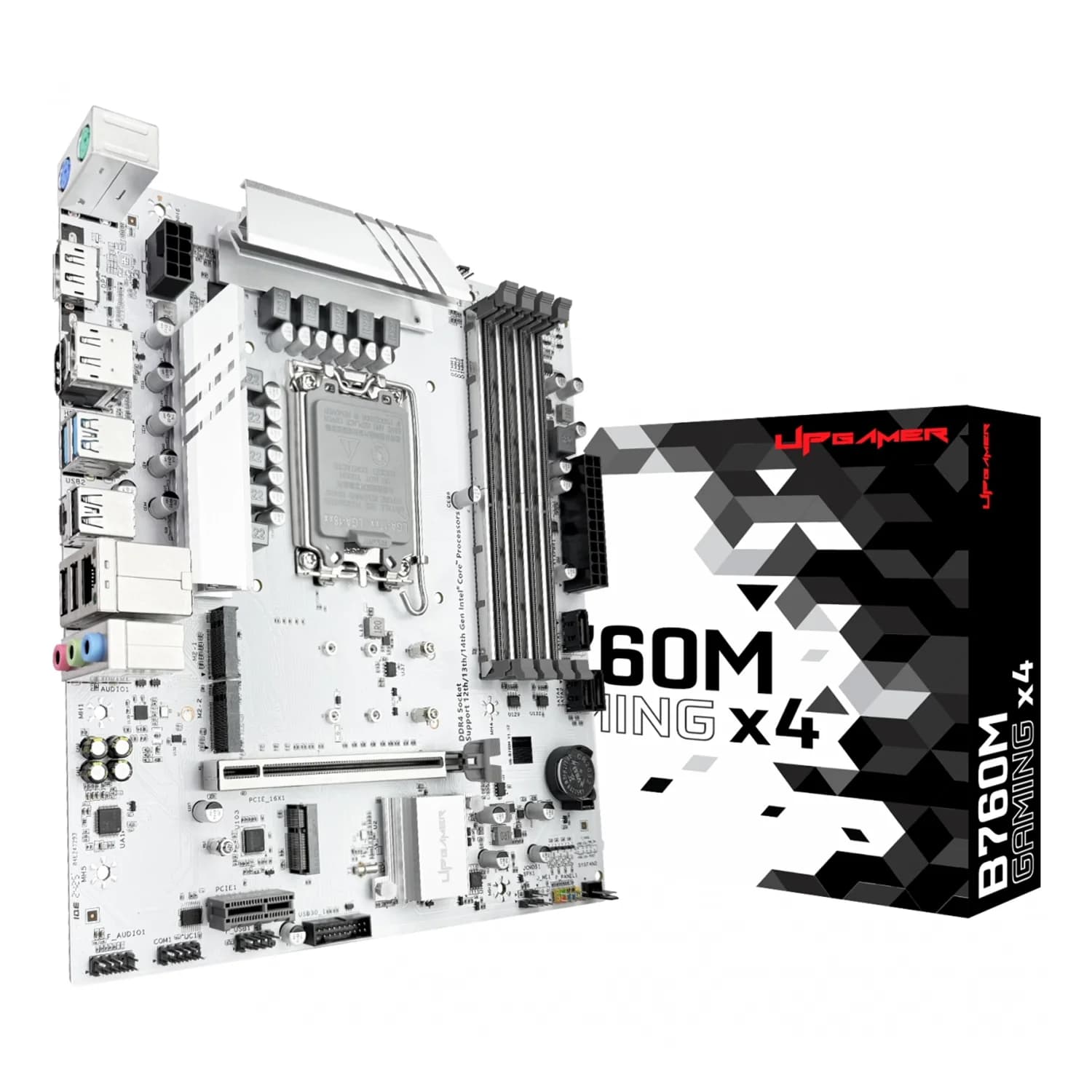 Intel Placa Mãe UP Gamer B760M X4 Socket LGA 1700 Chipset Intel H760 DDR4 Micro ATX