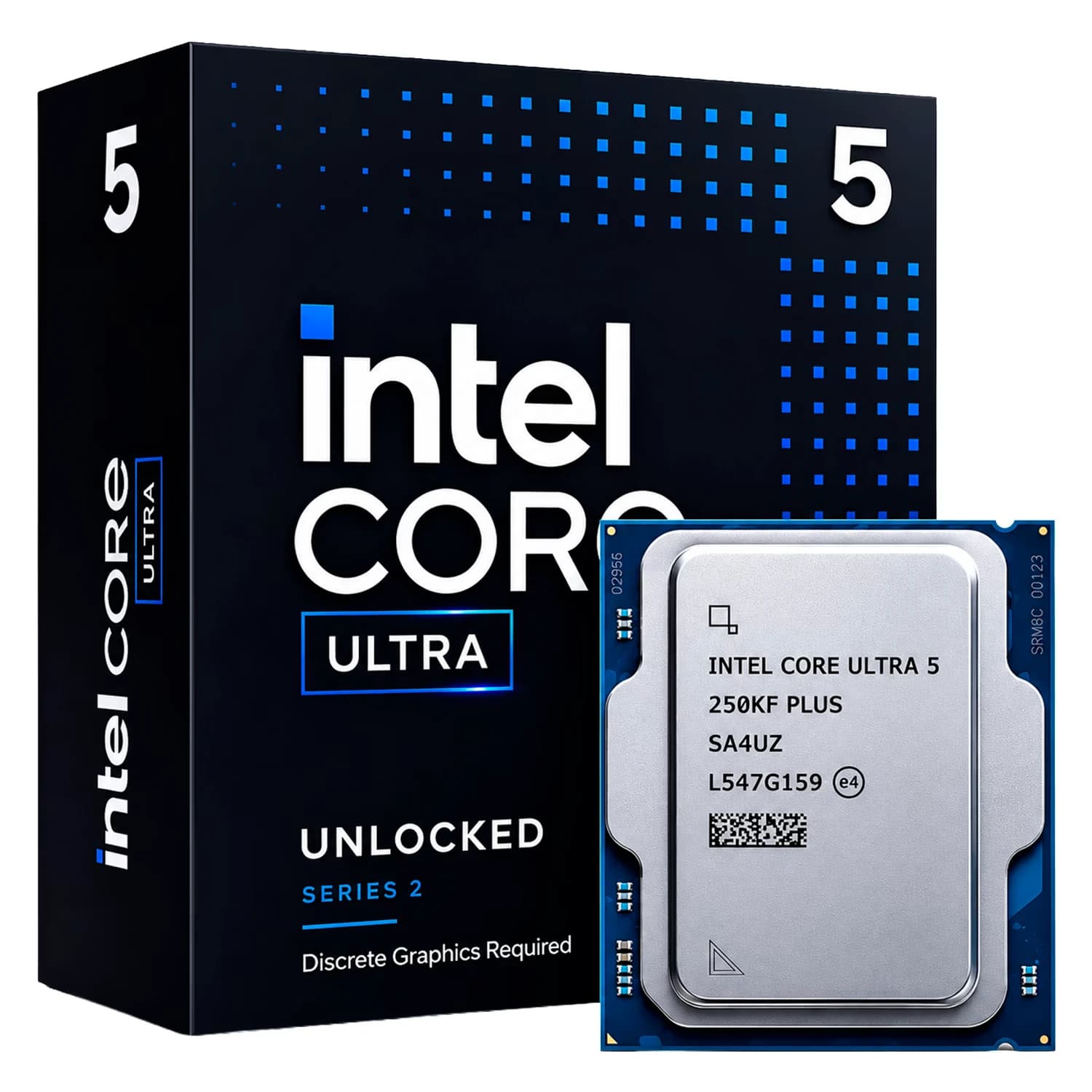 Acessório · Intel Processador Intel Core Ultra 5-250KF Plus Socket LGA 1851 18 Core 18 Threads 4.2GHz e 5.3GHz Turbo Cache 30MB