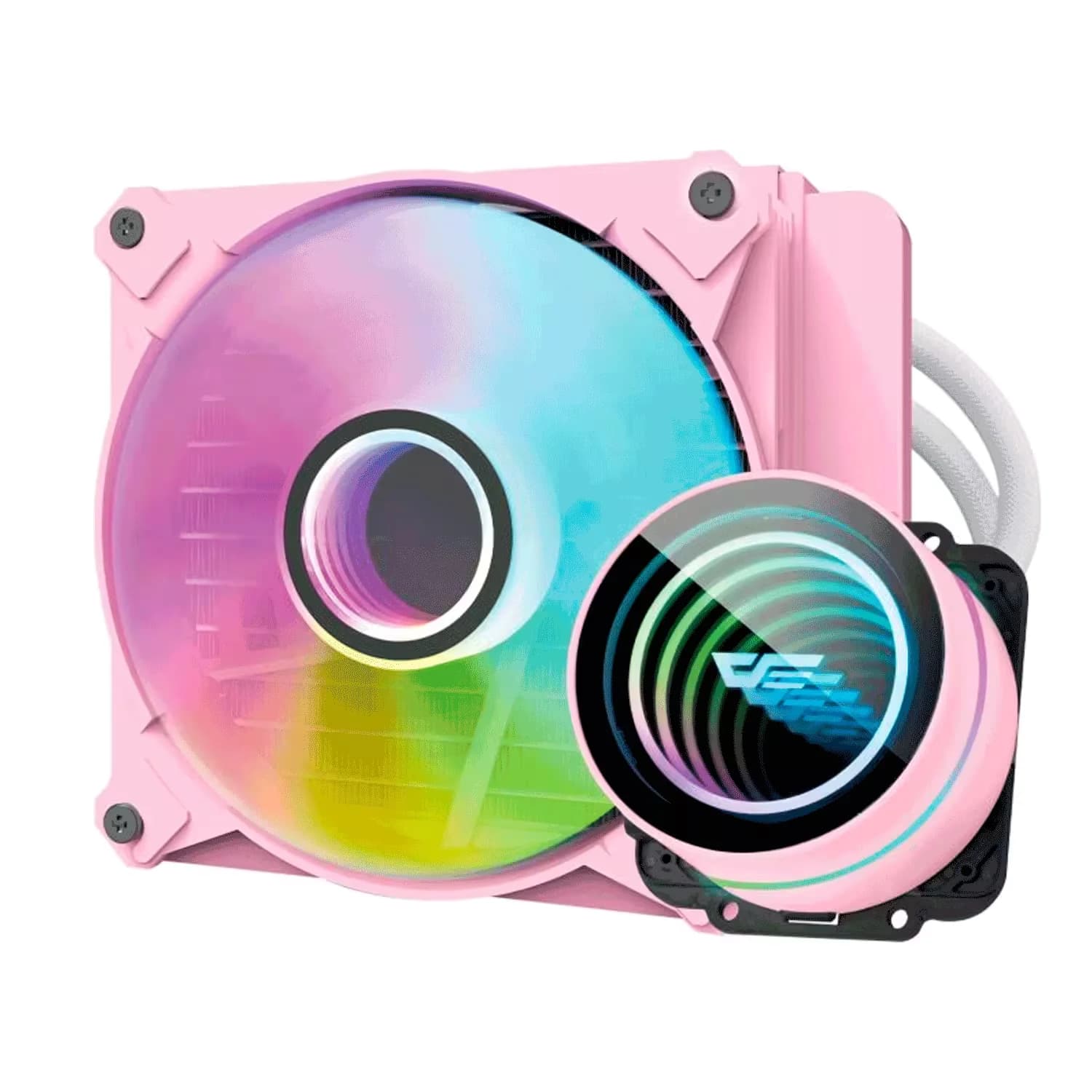 Acessório · Intel Water Cooler para Processador Aigo darkFlash Twister DX120 V2.6 RGB - Rosa