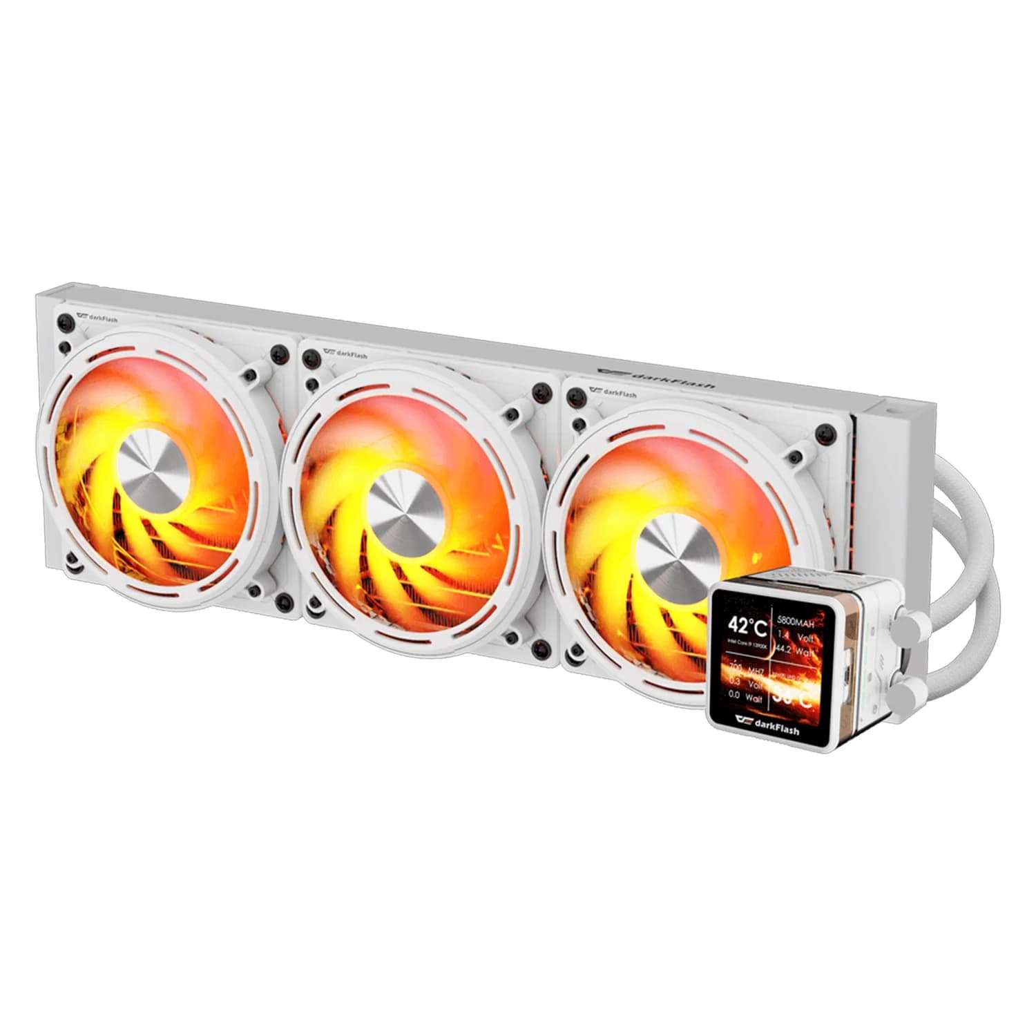 Acessório · Intel Water Cooler para Processador darkFlash Explore DE360 ARGB Display IPS 2.88" - Branco