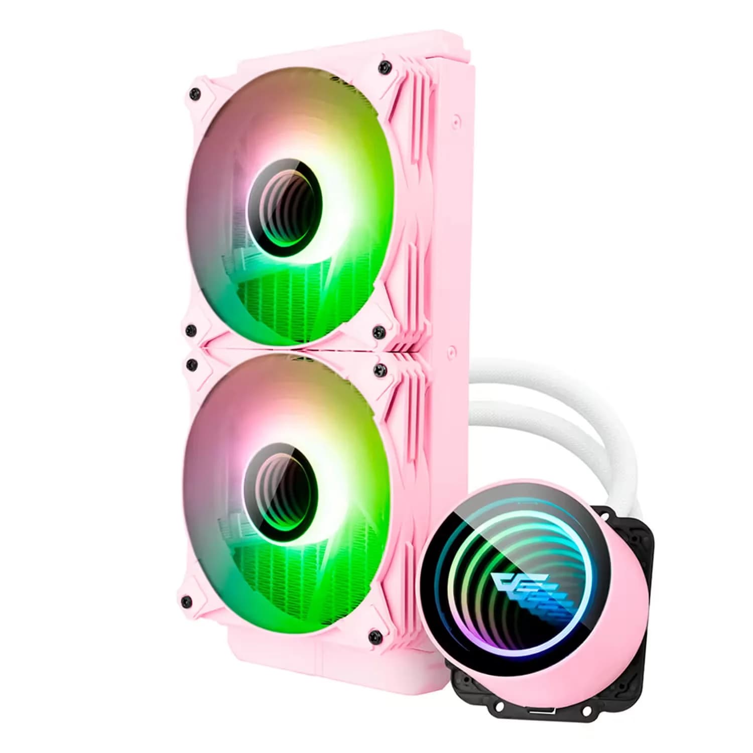 Acessório · Intel Water Cooler para Processador DarkFlash Twister DX240 V2 ARGB - Rosa