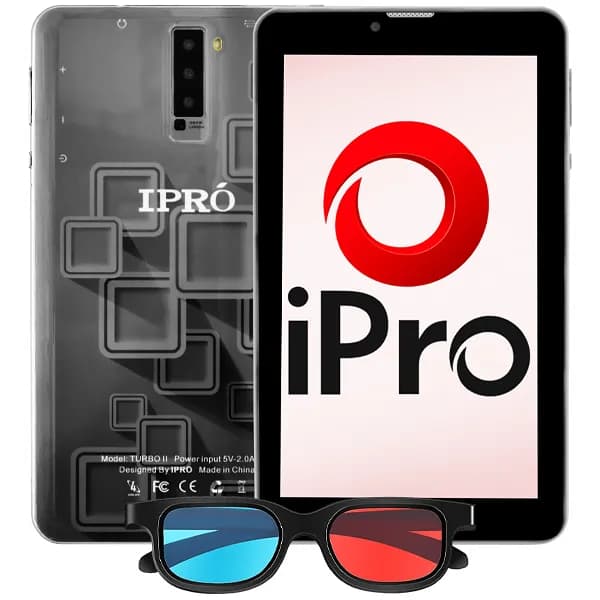Ipro Tablet IPRO Turbo-2 4G Wi-Fi 32GB 2GB RAM de 7" 2MP 2MP - Preto Prata