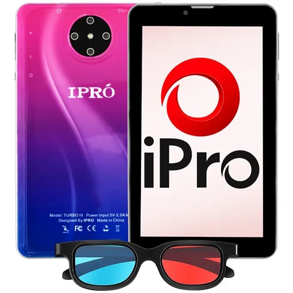 Ipro Tablet IPRO Turbo 3 4G Wi-Fi 32GB 2GB RAM de 7" 2MP 2MP - Rosa Azul