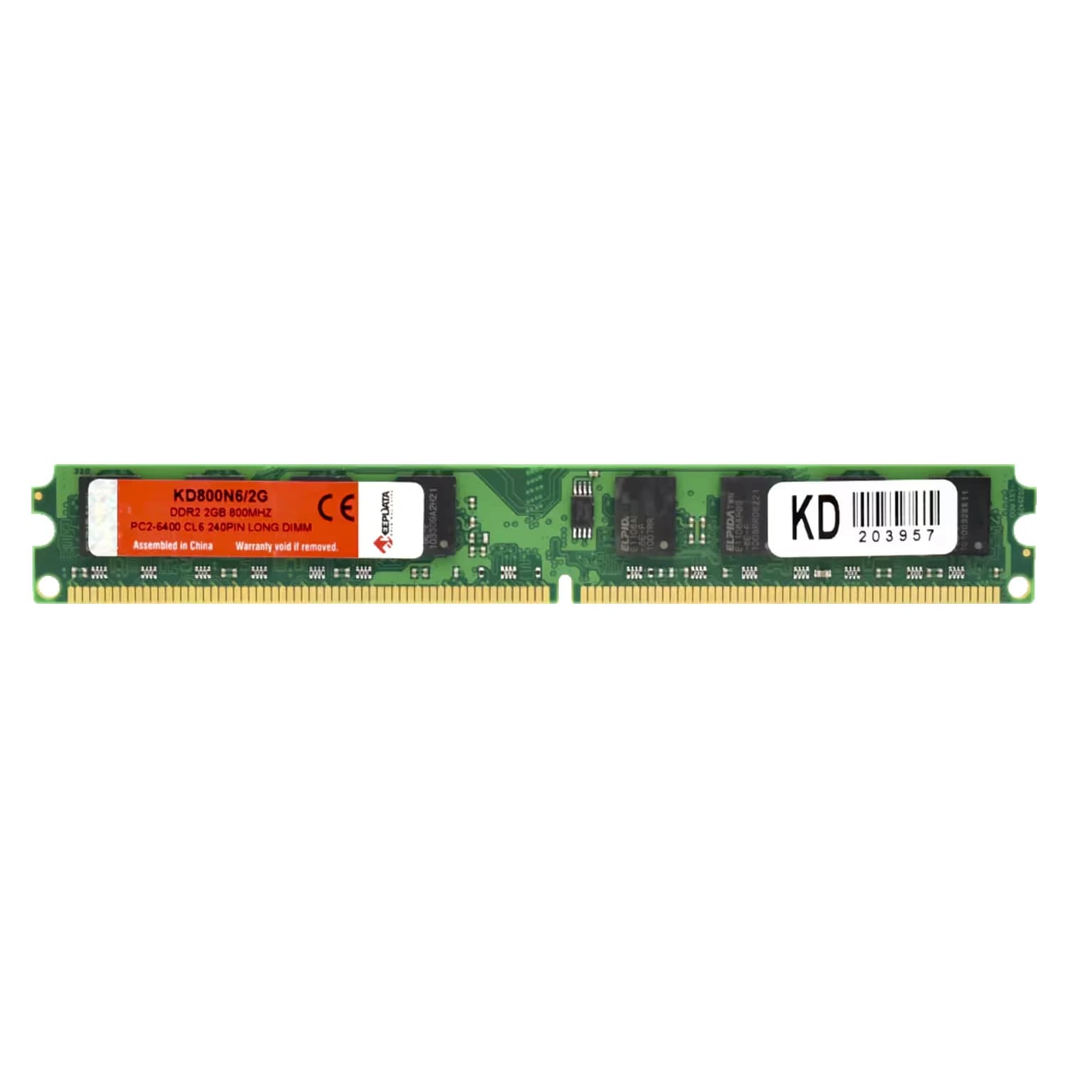 Acessório · Keepdata Memória RAM Keepdata 2GB DDR2 800MHz - KD800N6/2G