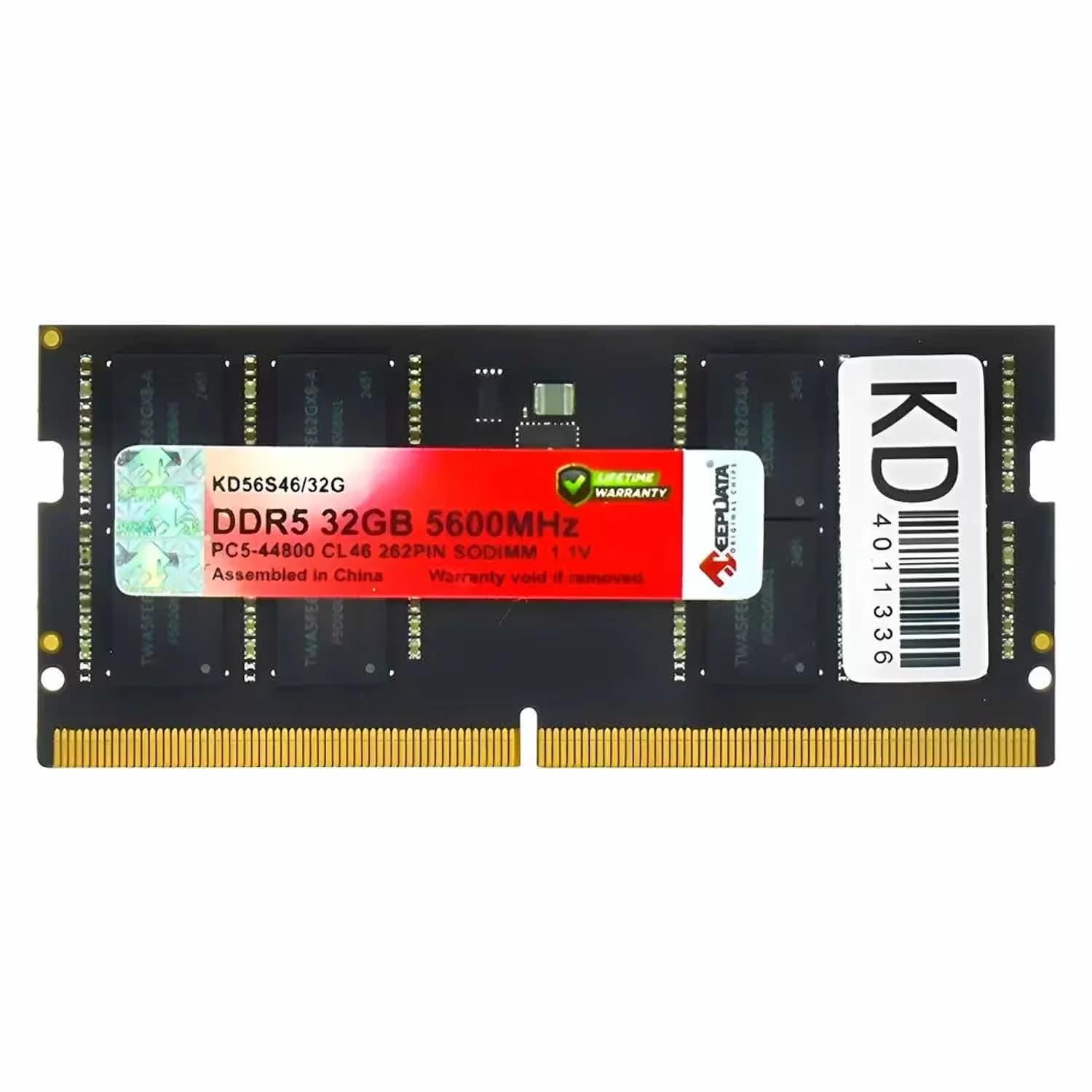 Keepdata Memória RAM Keepdata 32GB DDR5 5600MT/s para Notebook - KD56S46/32G