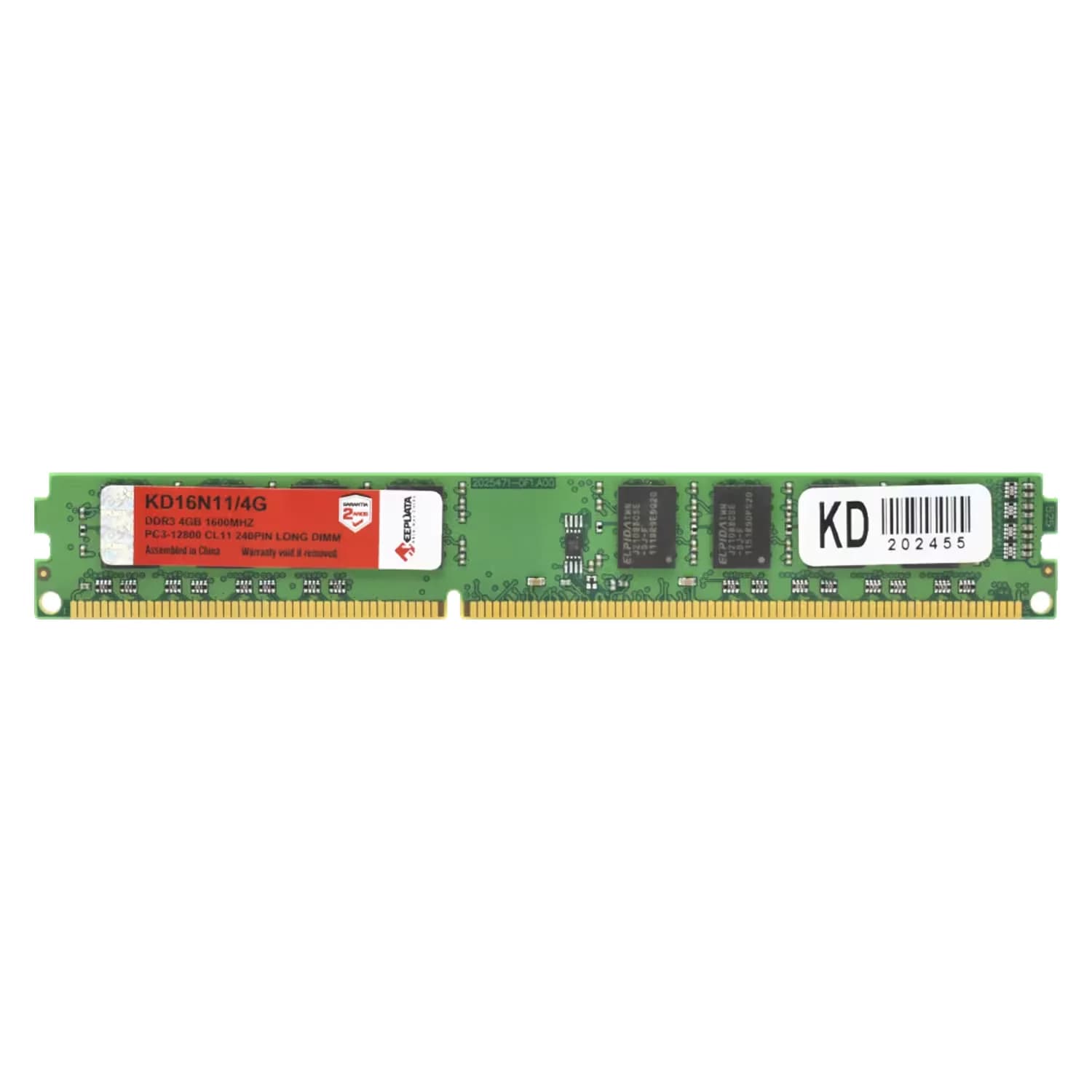 Acessório · Keepdata Memória RAM Keepdata 4GB DDR3 1600MHz - KD16N11/4G