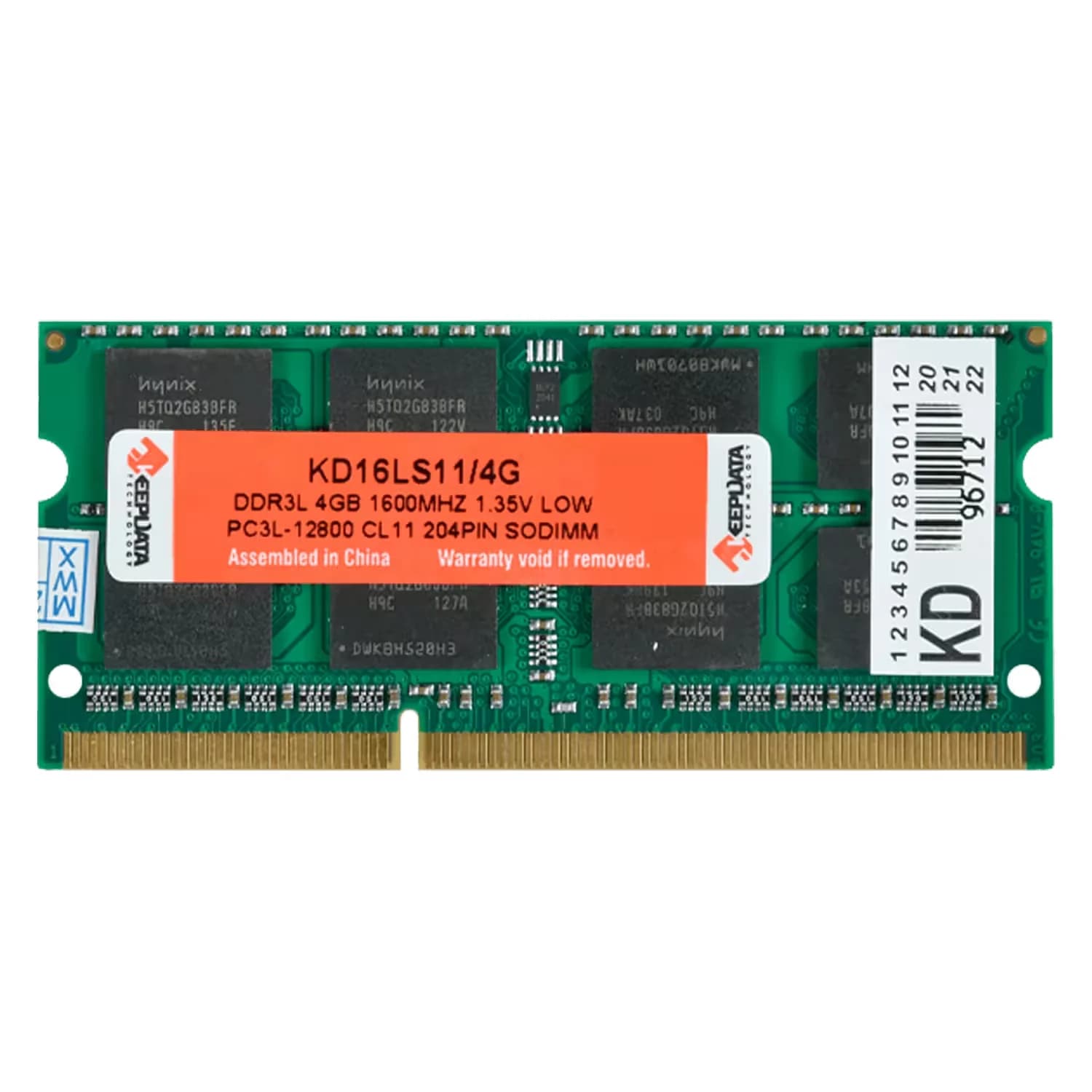 Acessório · Keepdata Memória RAM Keepdata 4GB DDR3L 1600MT/s para Notebook - KD16LS11/4G