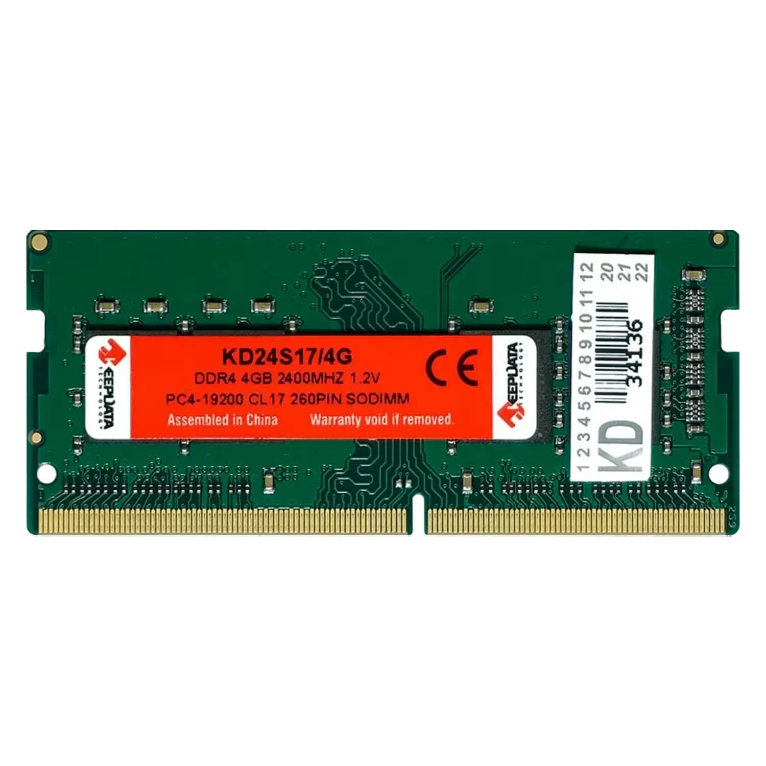 Acessório · Keepdata Memória RAM Keepdata 4GB DDR4 2400MT/s para Notebook - KD24S17/4G