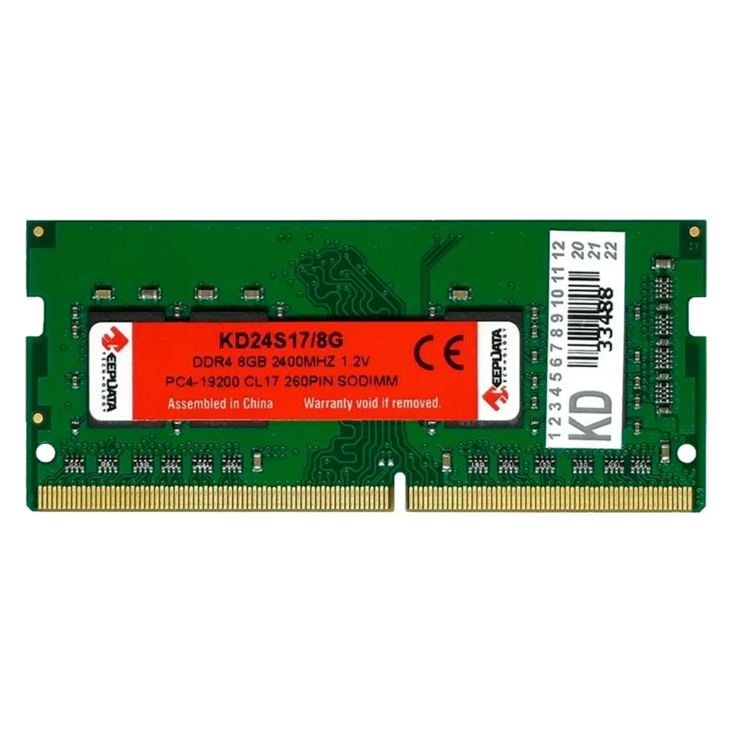 Acessório · Keepdata Memória RAM Keepdata 8GB DDR4 2400MT/s para Notebook - KD24S17/8G