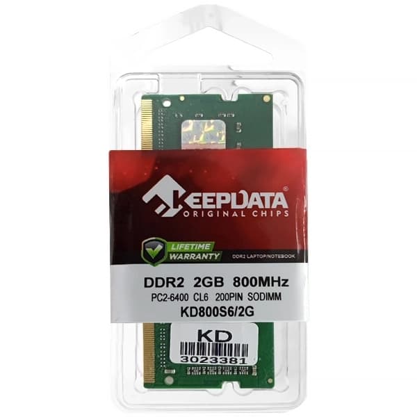 Keepdata Memória RAM para Notebook 2GB Keepdata KD800S6 2G DDR2 de 800MHz